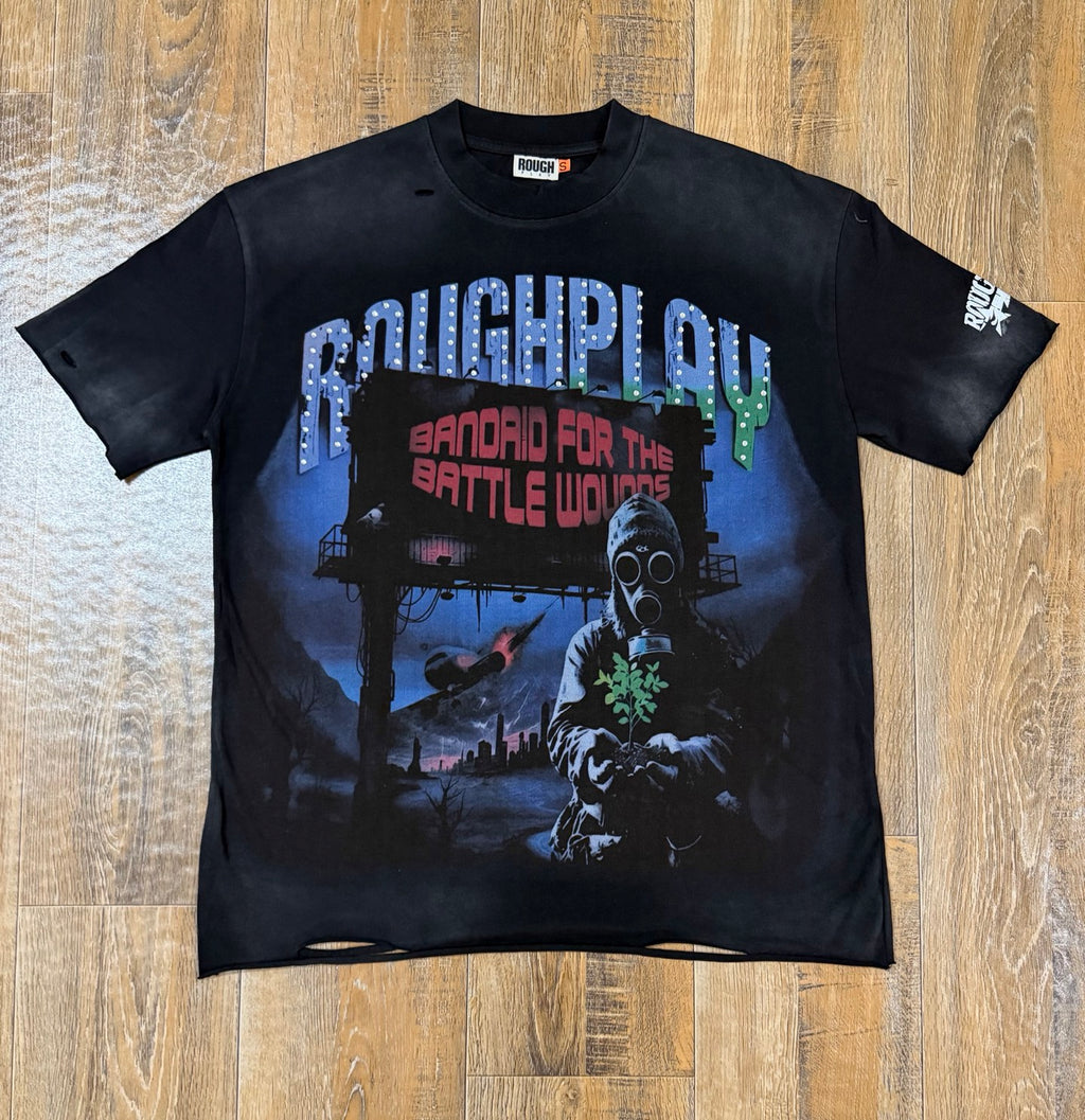 RoughPlay "Bandaid for the Battle Wounds" Cut-Off Tee.