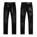 Jeans Valabasas – Lavado Negro con Remiendos