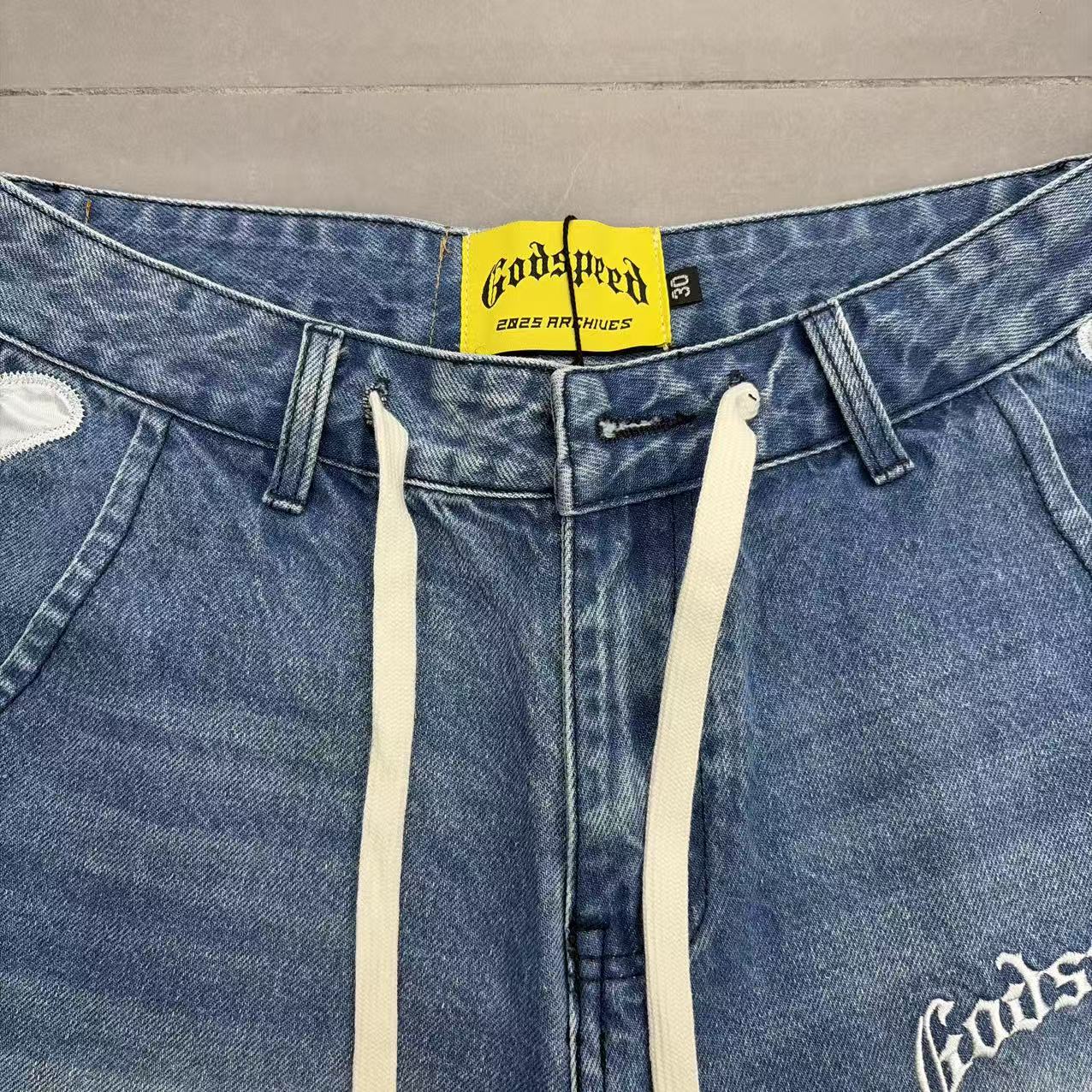 Shorts de Mezclilla Diseño Esquelético
