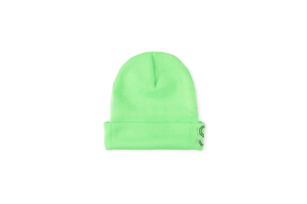 Gorro de Lana Negro con Diseño de Piedras Brillantes