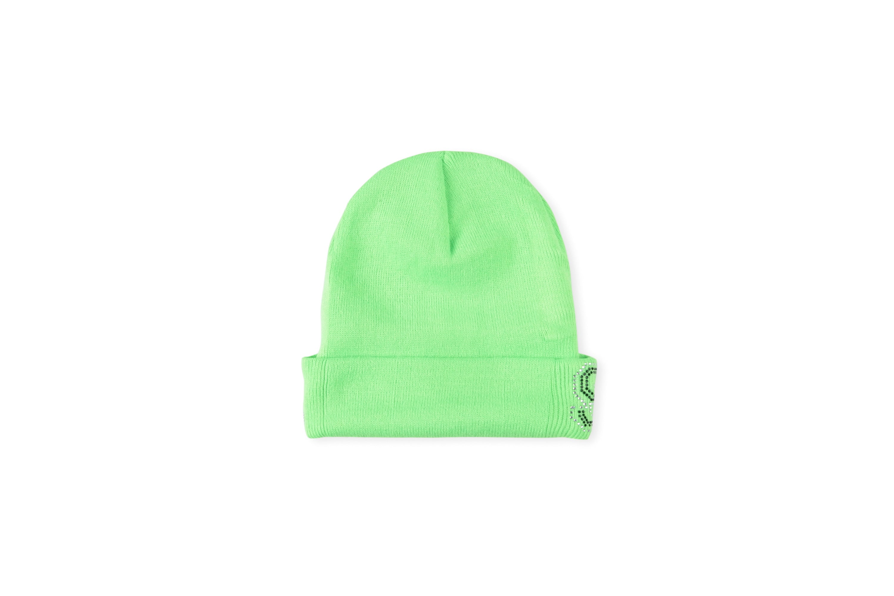 Gorro de Lana Negro con Diseño de Piedras Brillantes