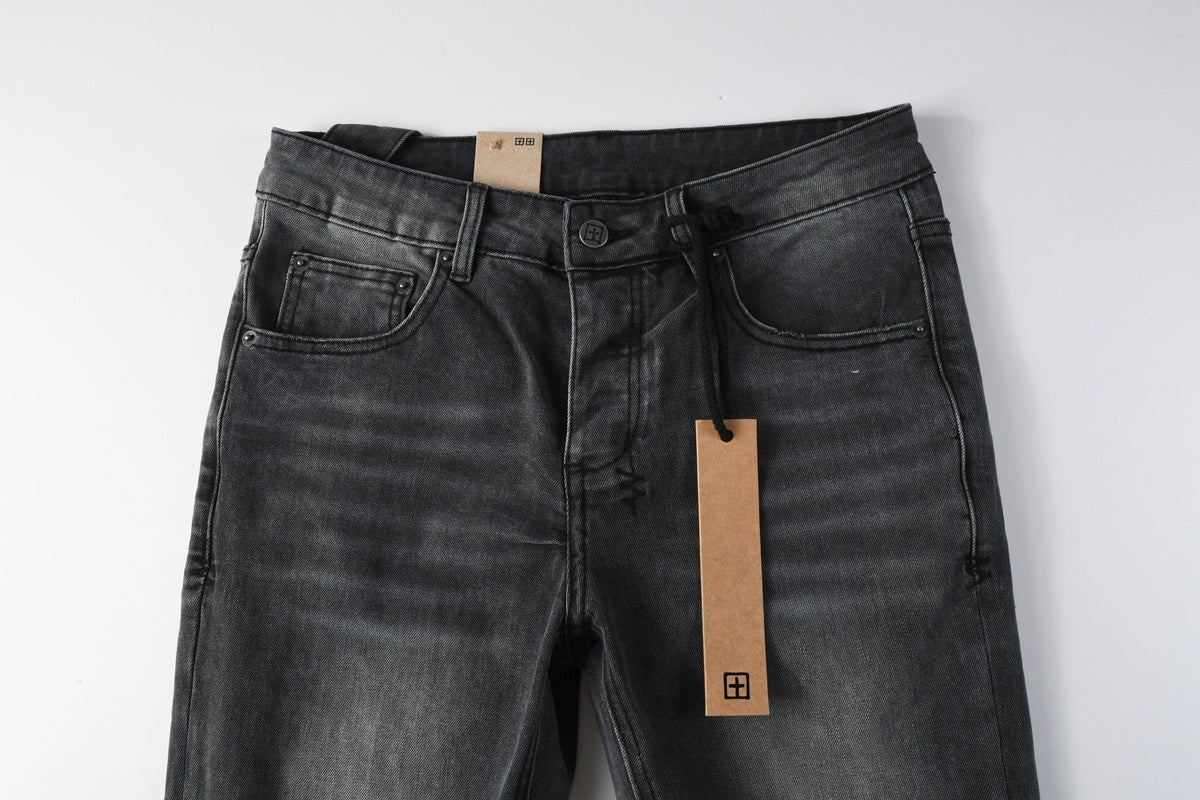 Jeans Ksubi – Negro Desgastado con Logo