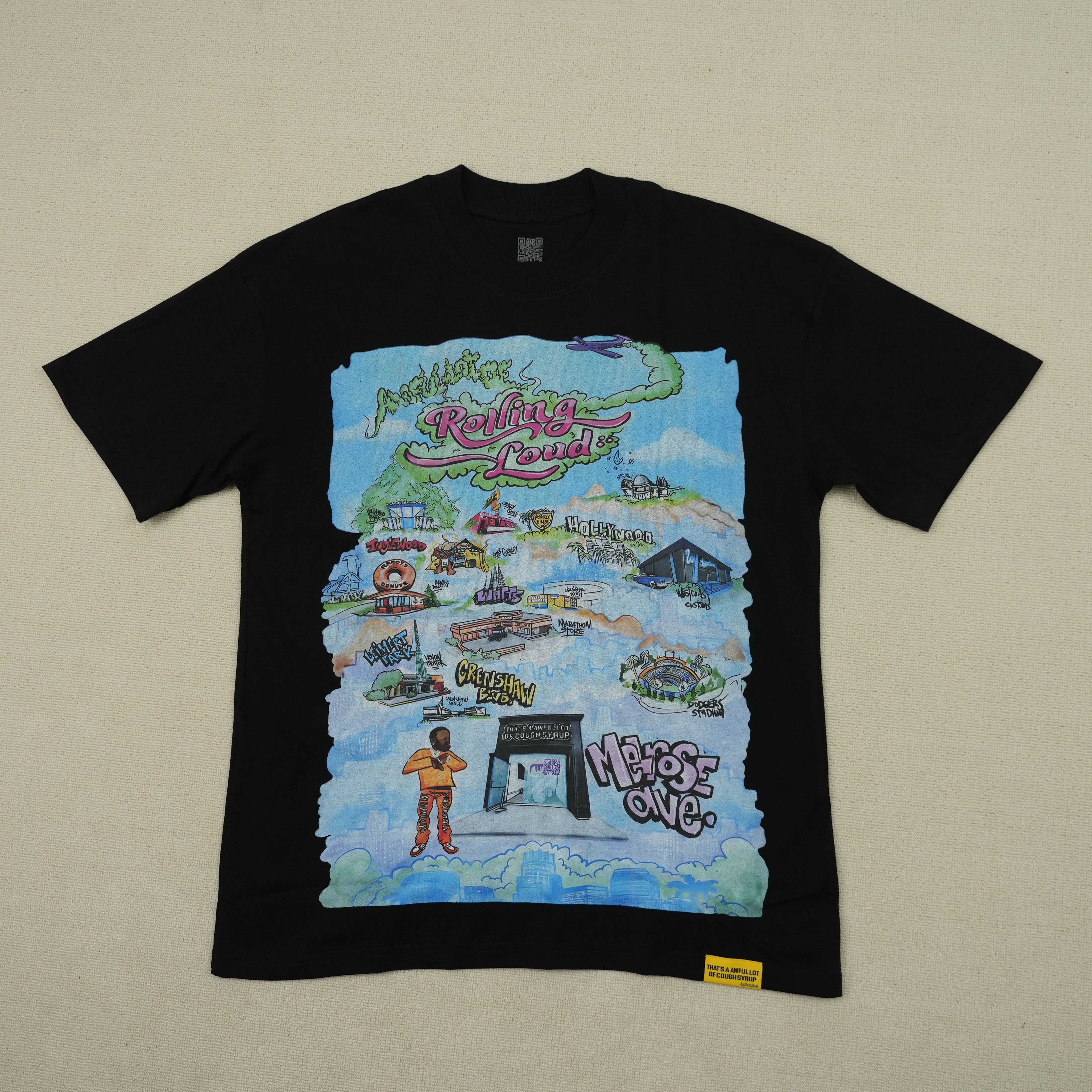 Camiseta Rolling Loud – Mapa Ilustrado de Los Ángeles