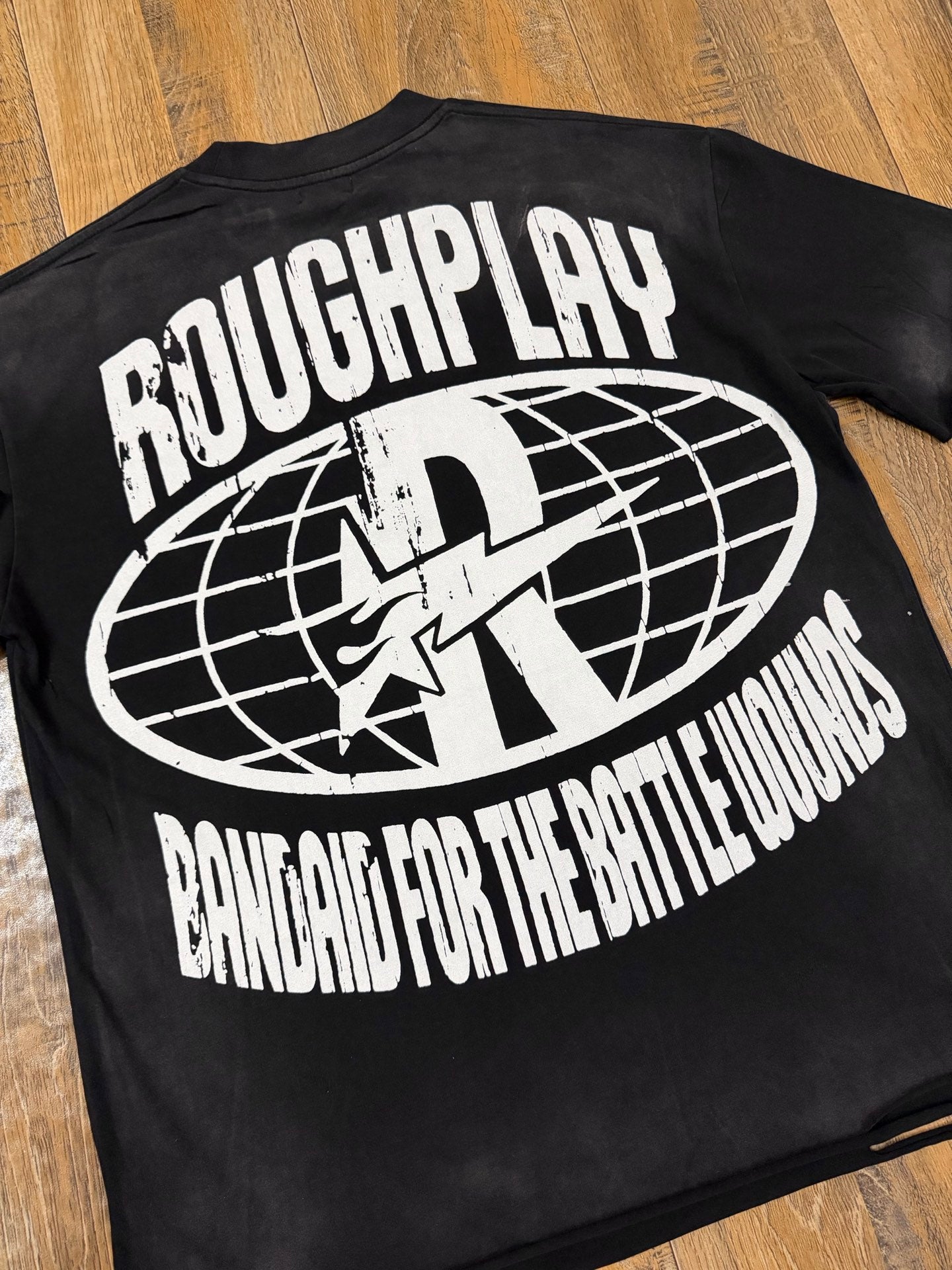 RoughPlay "Bandaid for the Battle Wounds" Cut-Off Tee.