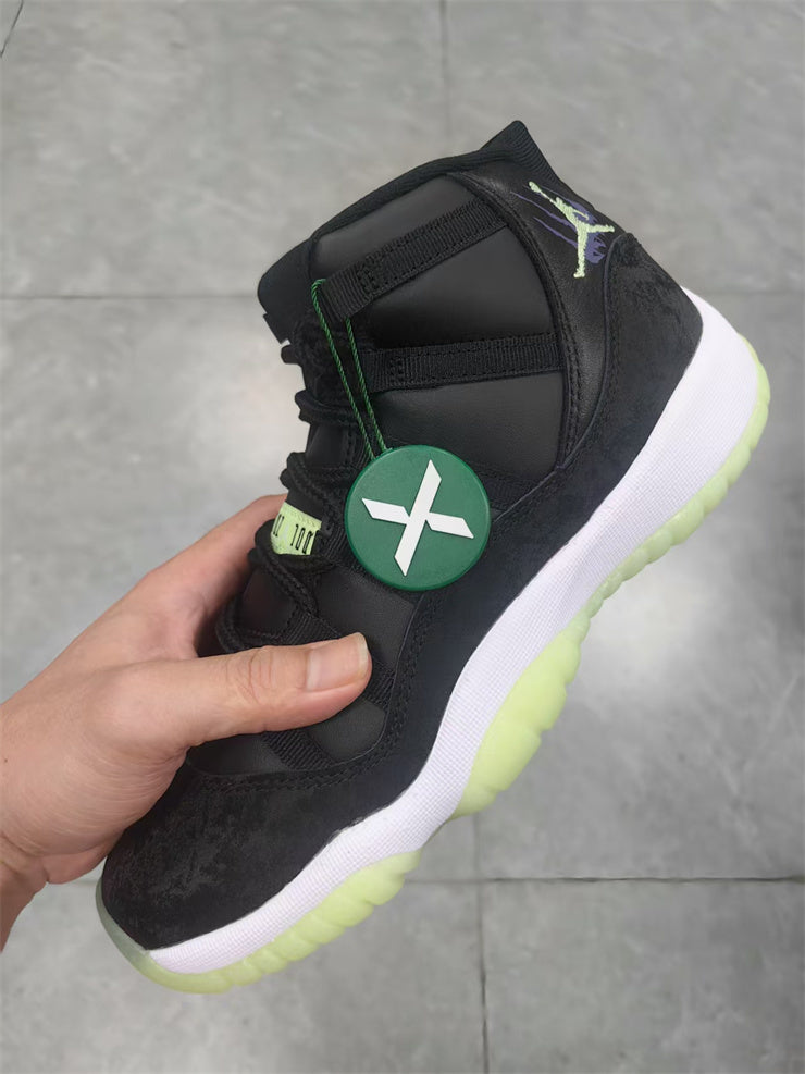 Jordan 11 Retro "Black Green Glow"