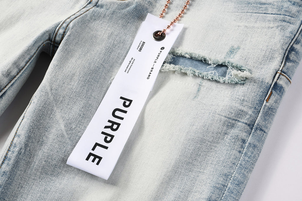 Jeans Purple Brand – Lavado Claro con Roturas