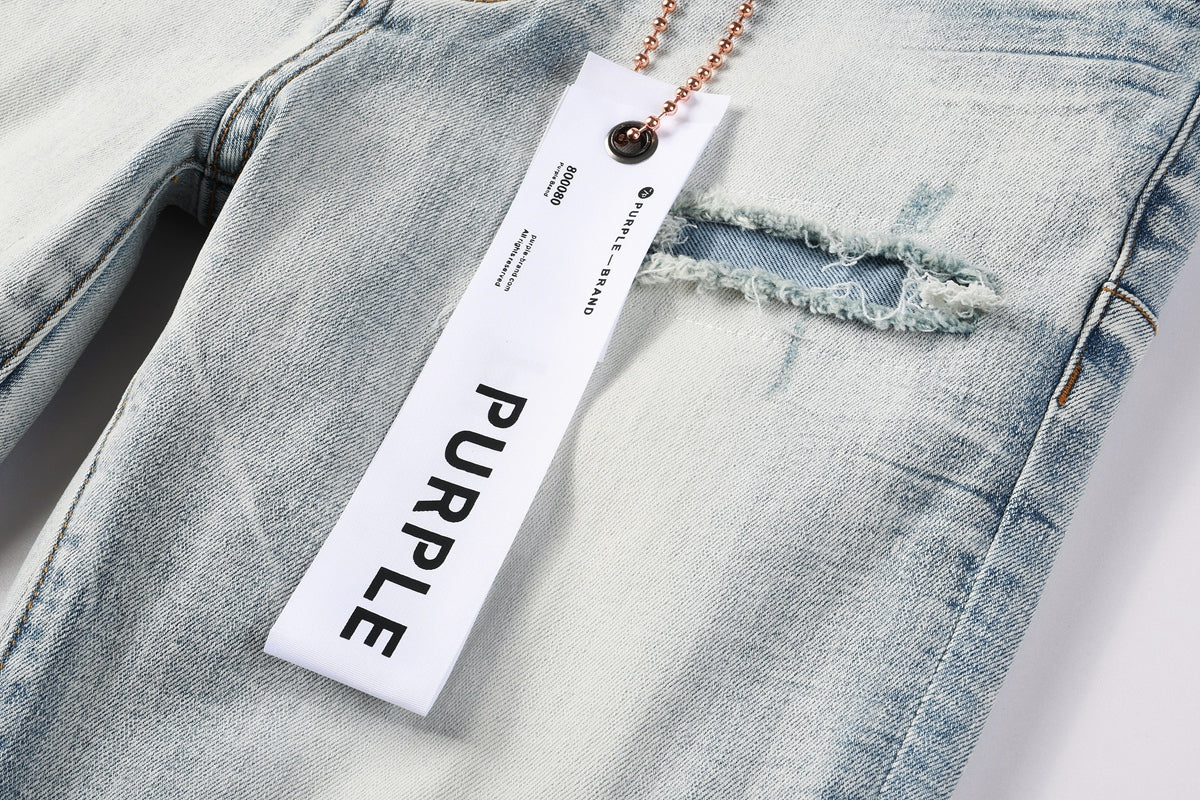 Jeans Purple Brand – Lavado Claro con Roturas