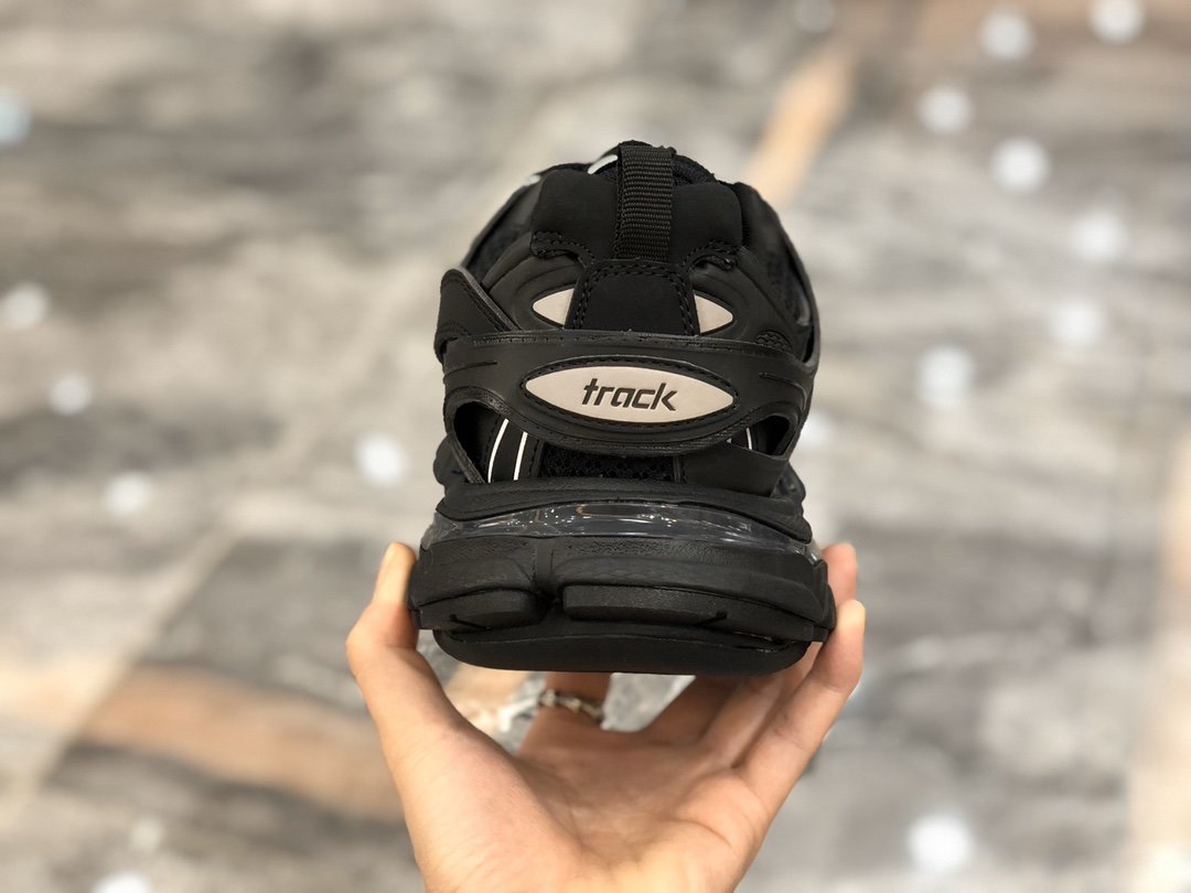 Zapatillas estilo Track 3 / Zapatillas deportivas diseño robusto negro