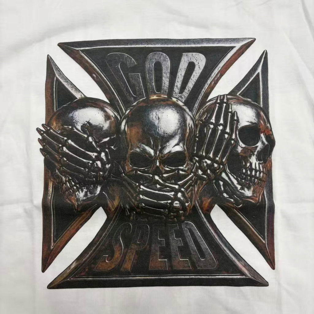 Godspeed Three Skulls Cross T-Shirt
