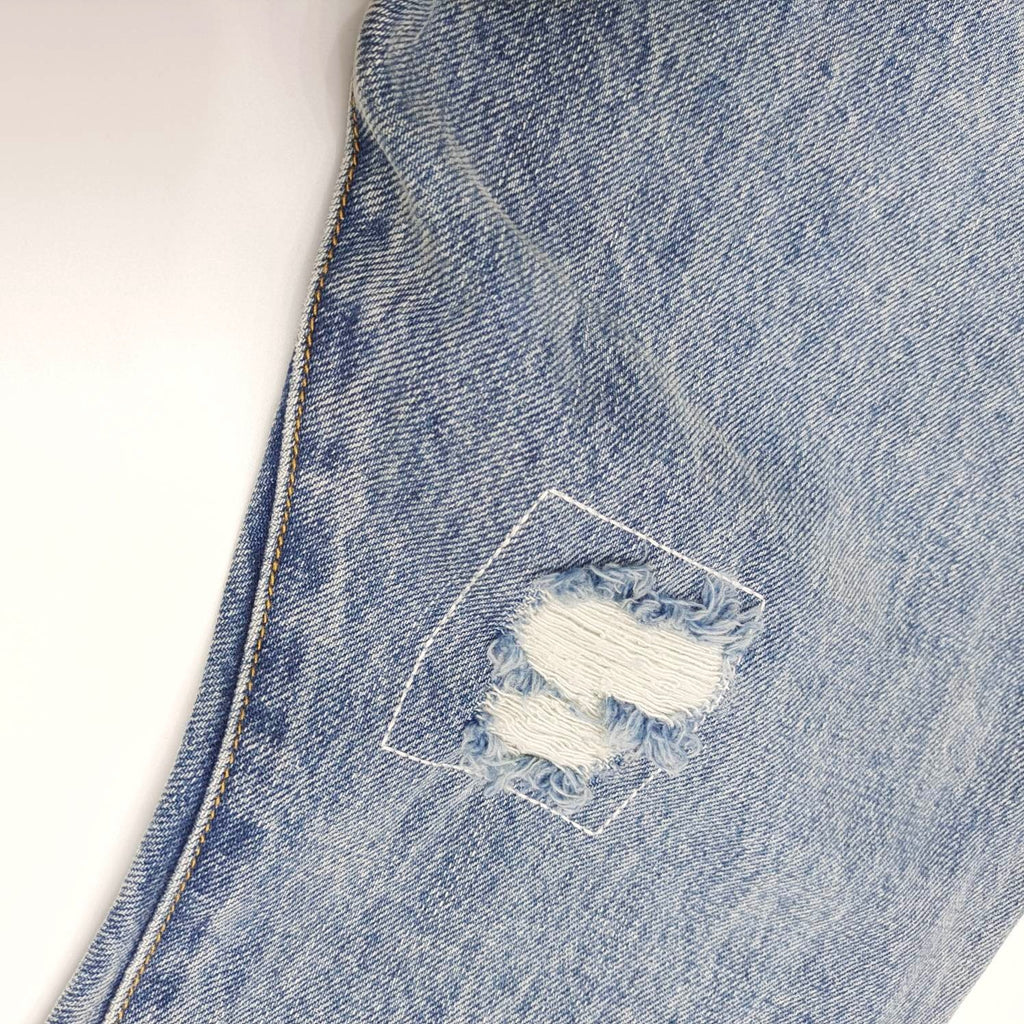 Jeans Gallery Dept. – Art Dept. Flare con Desgaste y Salpicaduras