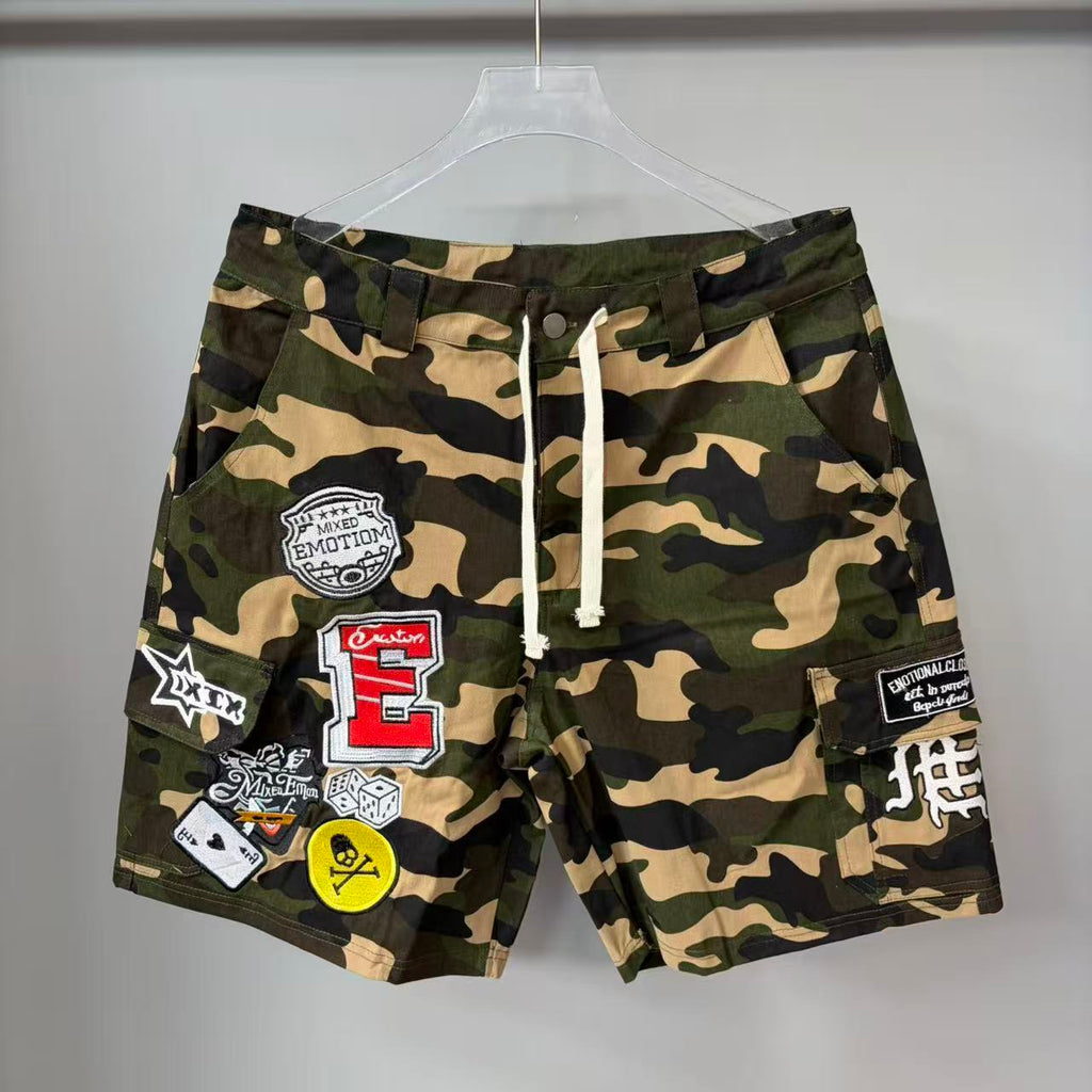 Emotional World Patchwork Camo Cargo Shorts