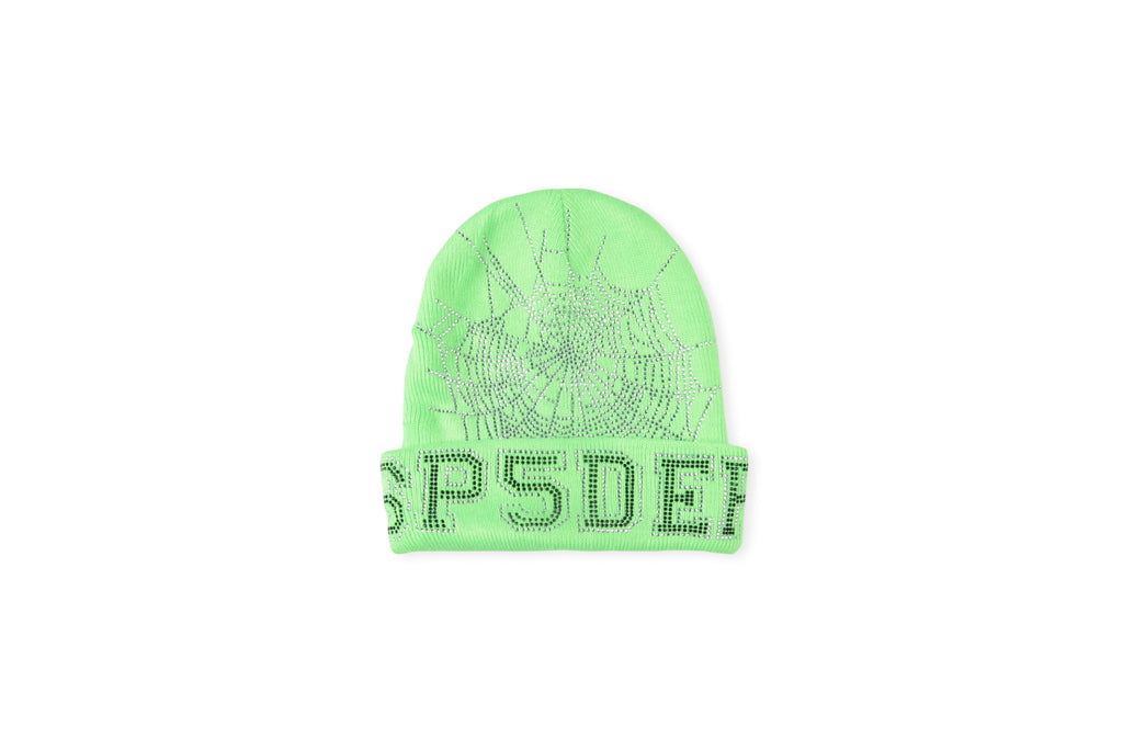 Gorro de Lana Negro con Diseño de Piedras Brillantes