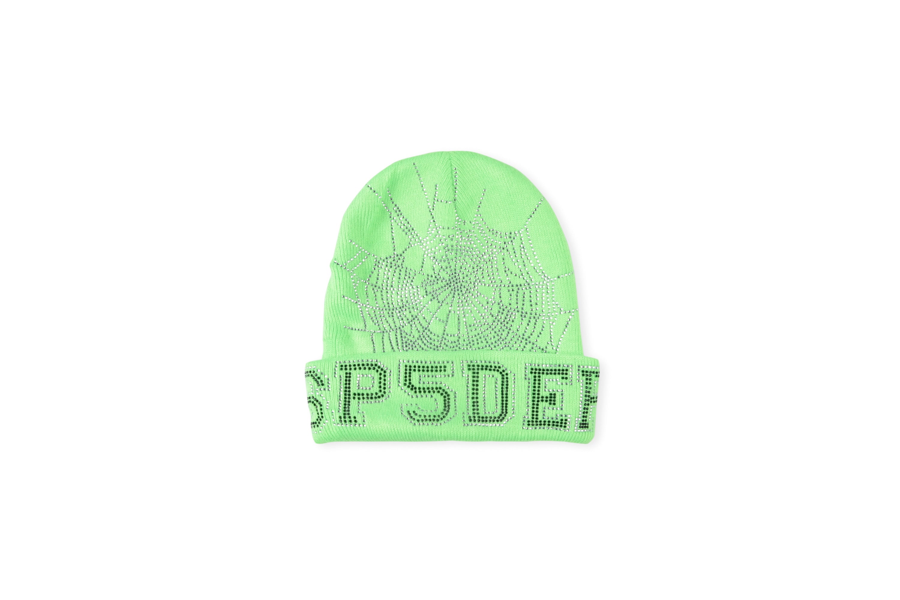Gorro de Lana Negro con Diseño de Piedras Brillantes