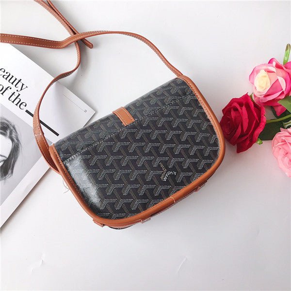 Bolso bandolera con patrón geométrico / Bolso cruzado de diseño clásico