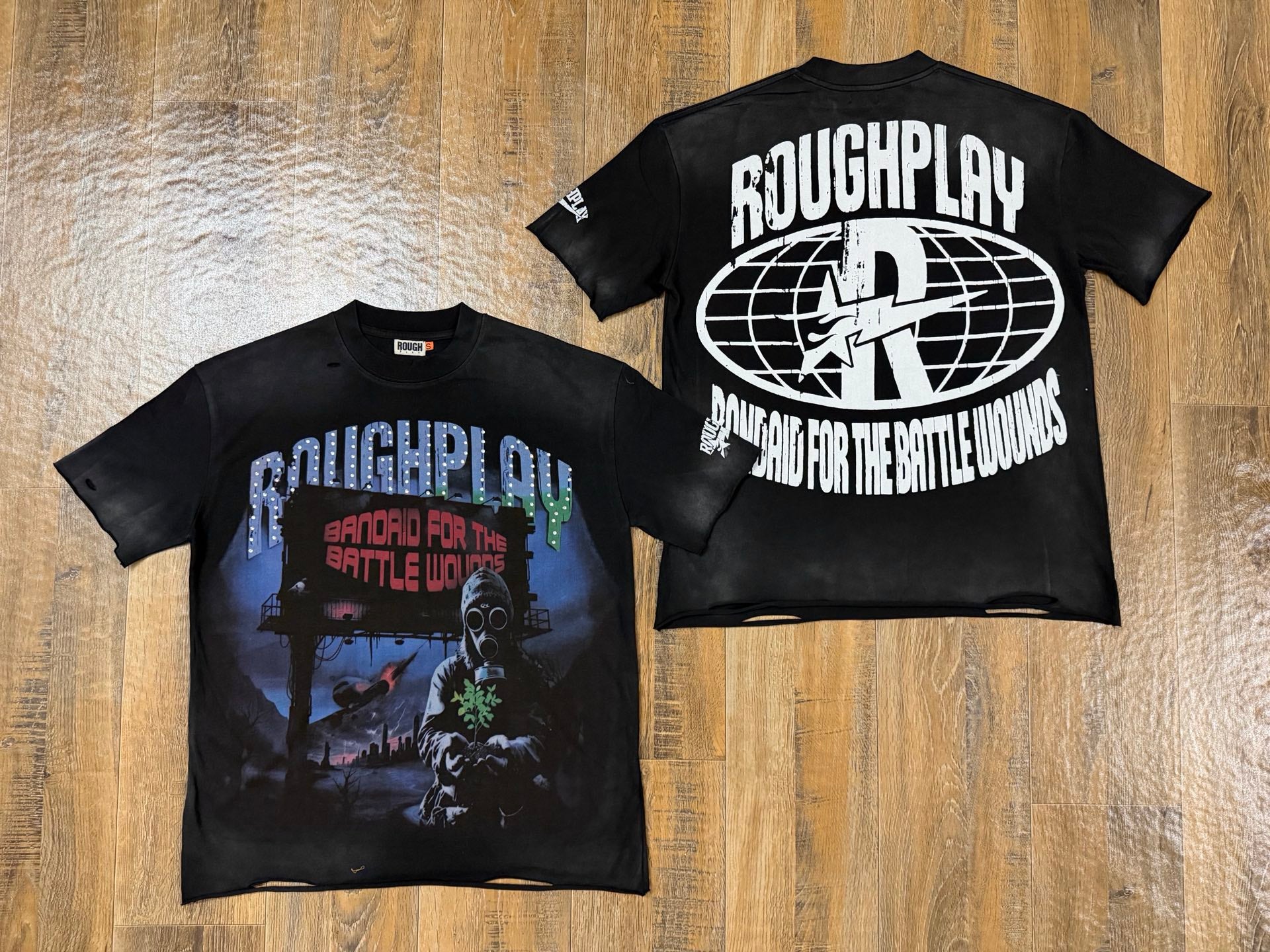 RoughPlay "Bandaid for the Battle Wounds" Cut-Off Tee.