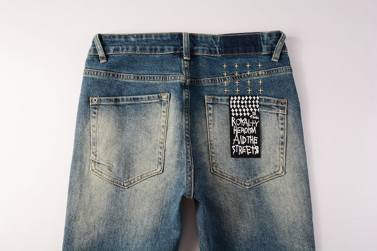 Jeans Ksubi – Lavado Azul Claro Desgastado