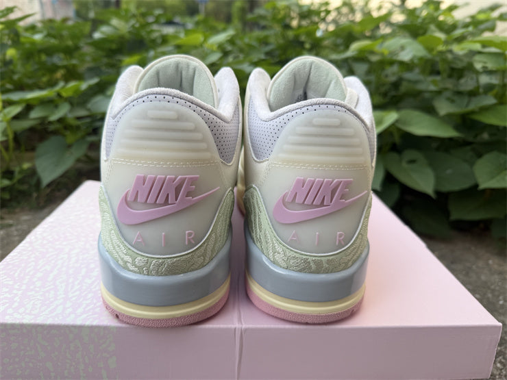 Air Jordan 3 Retro OG "Spring Is In The Air" (Colorway: Sail / Jade Aura / Pink)