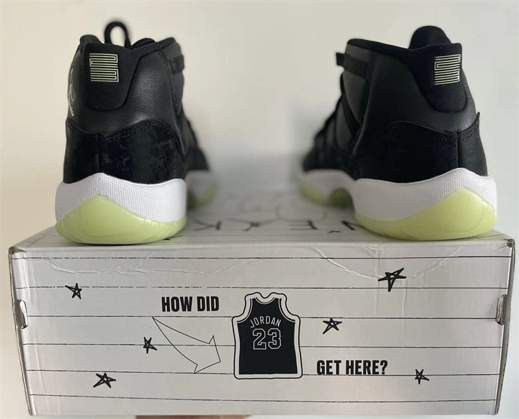 Jordan 11 Retro "Black Green Glow"