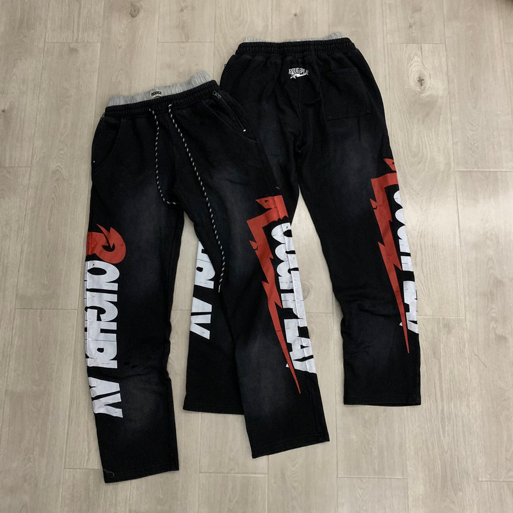 Roughplay Logo Print Fleece Pants
