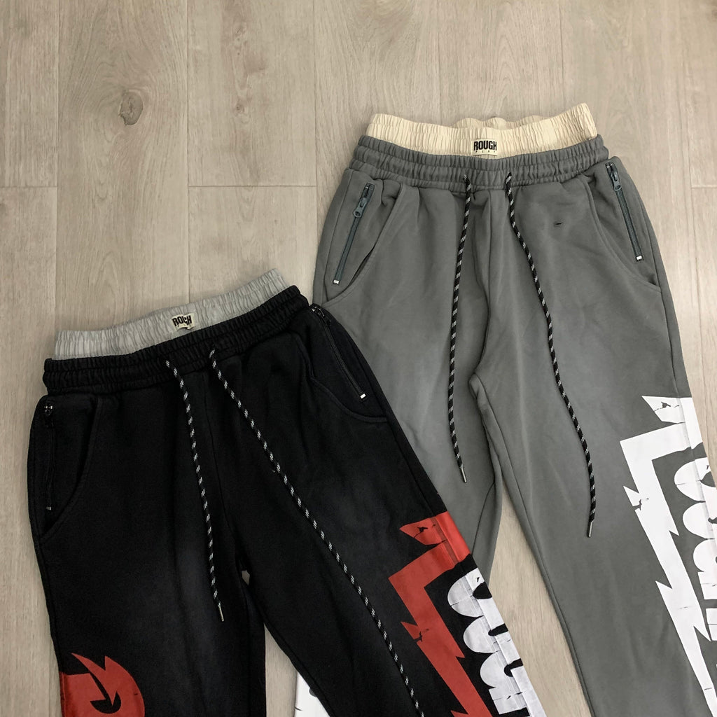 Roughplay Logo Print Fleece Pants