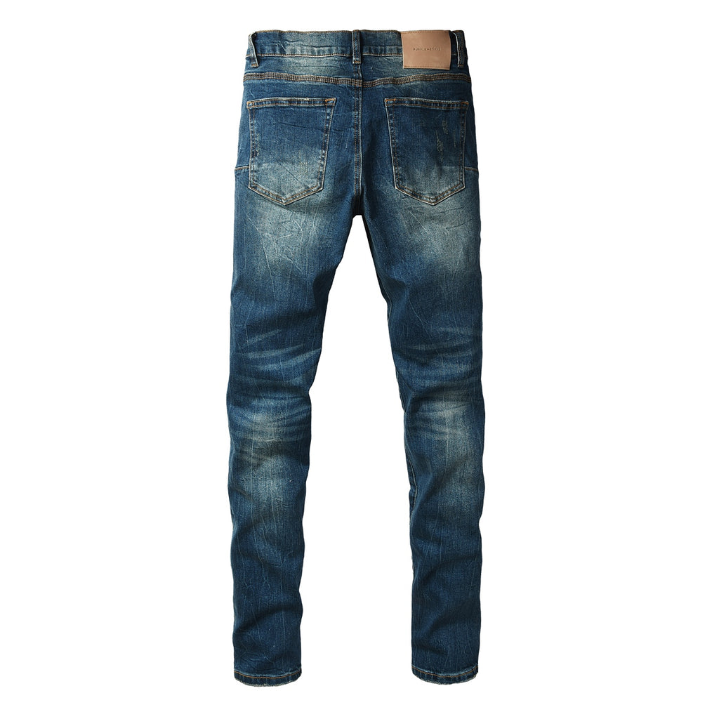 Jeans Purple Brand – Lavado Azul Medio con Roturas
