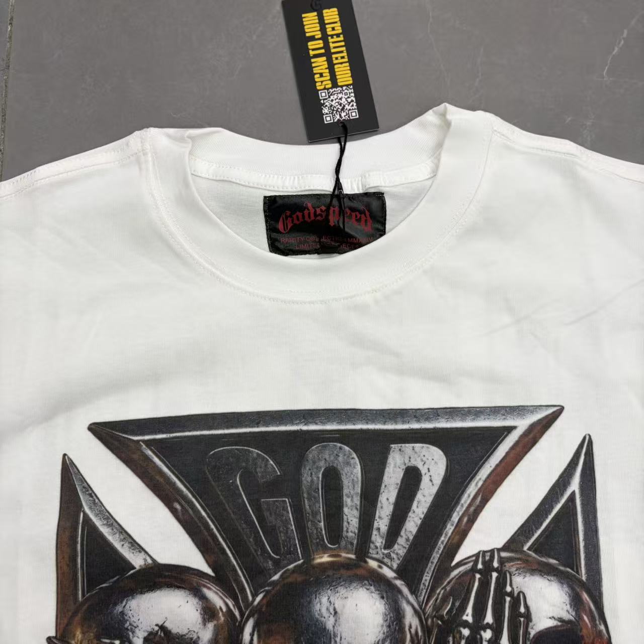 Godspeed Three Skulls Cross T-Shirt