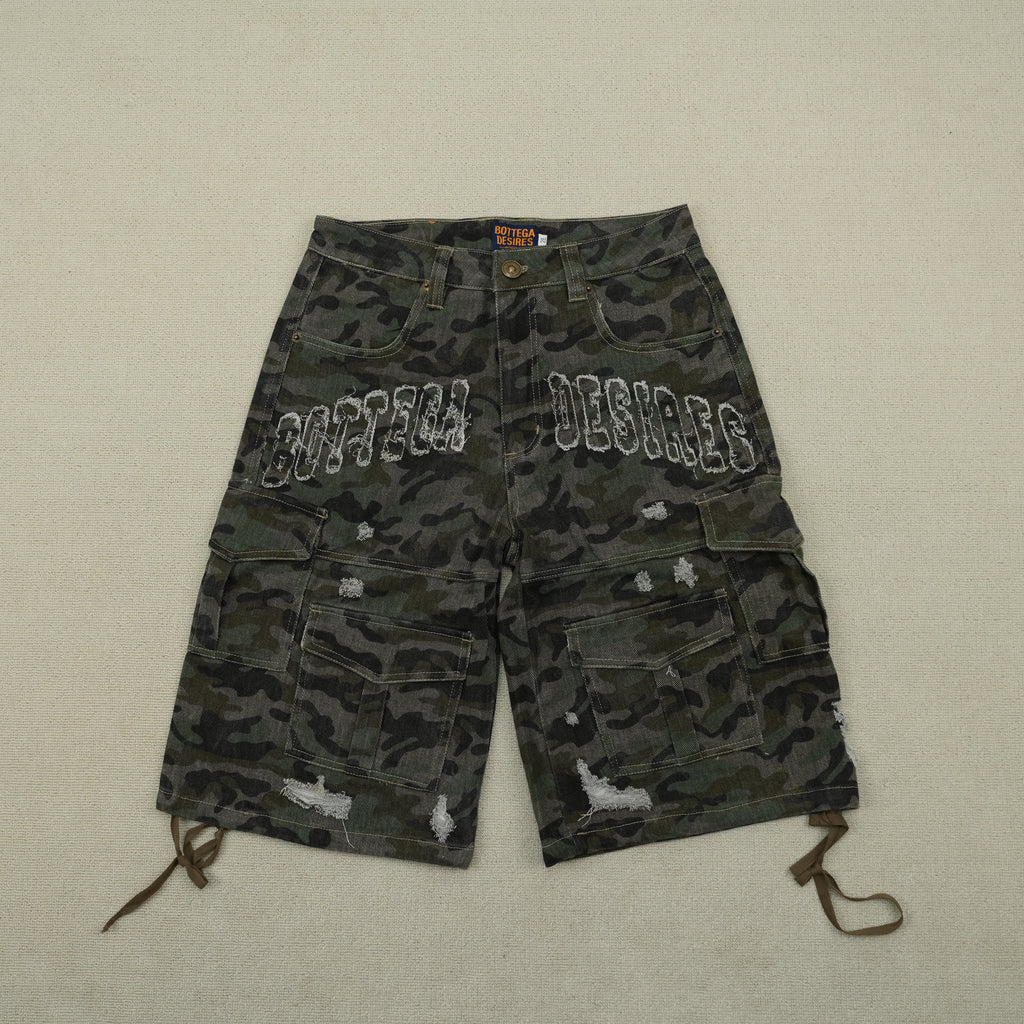 Short Bottega Desires – Camuflaje Cargo Desgastado