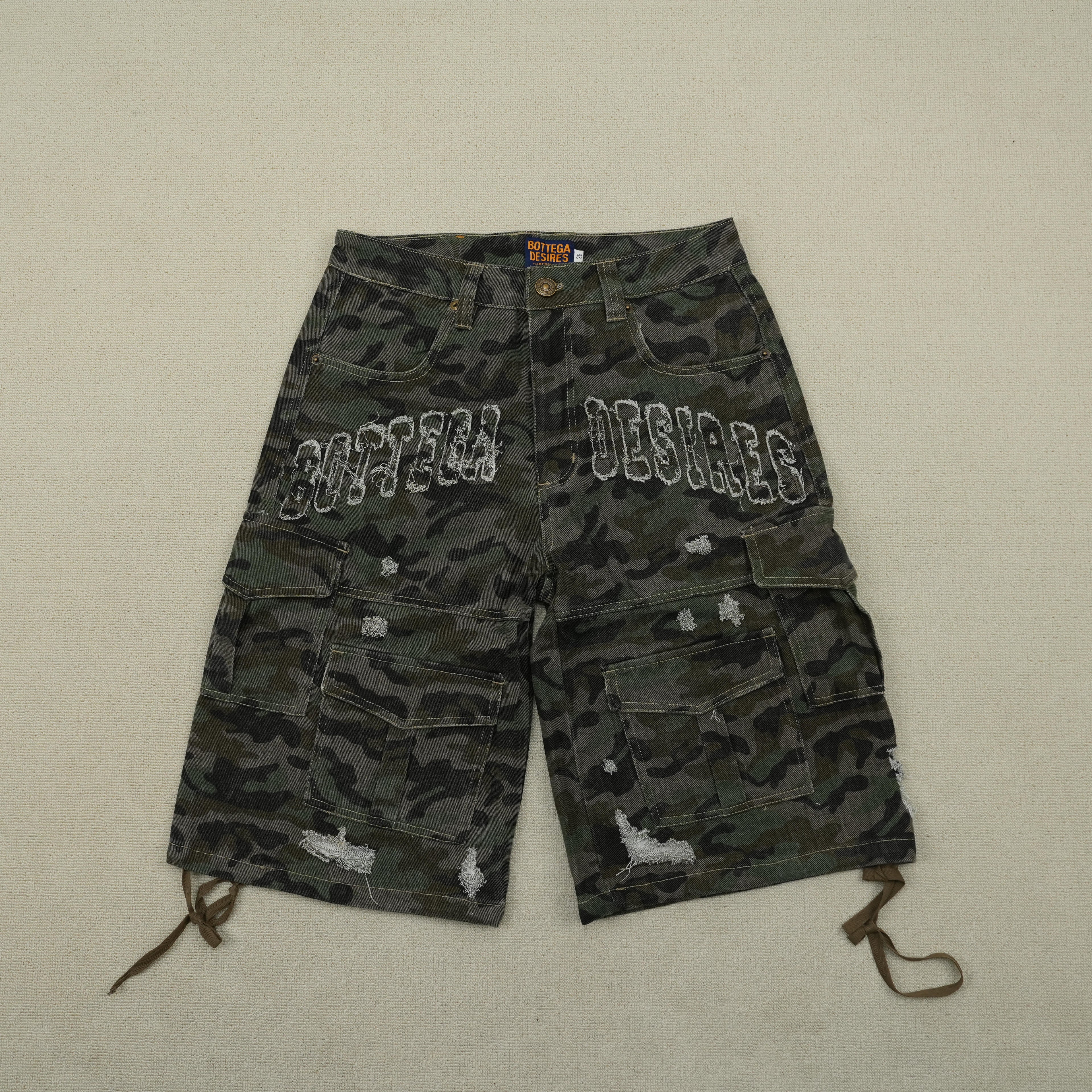 Short Bottega Desires – Camuflaje Cargo Desgastado