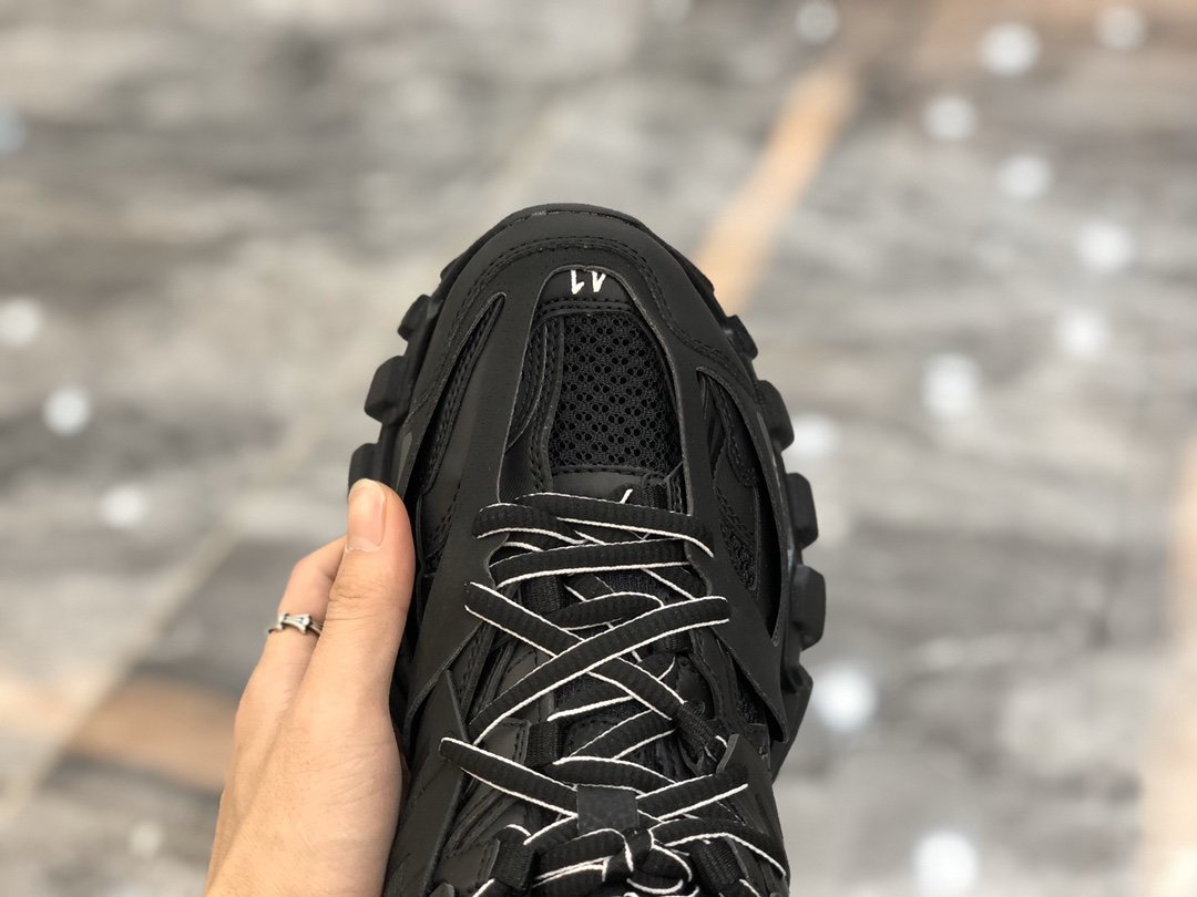 Zapatillas estilo Track 3 / Zapatillas deportivas diseño robusto negro