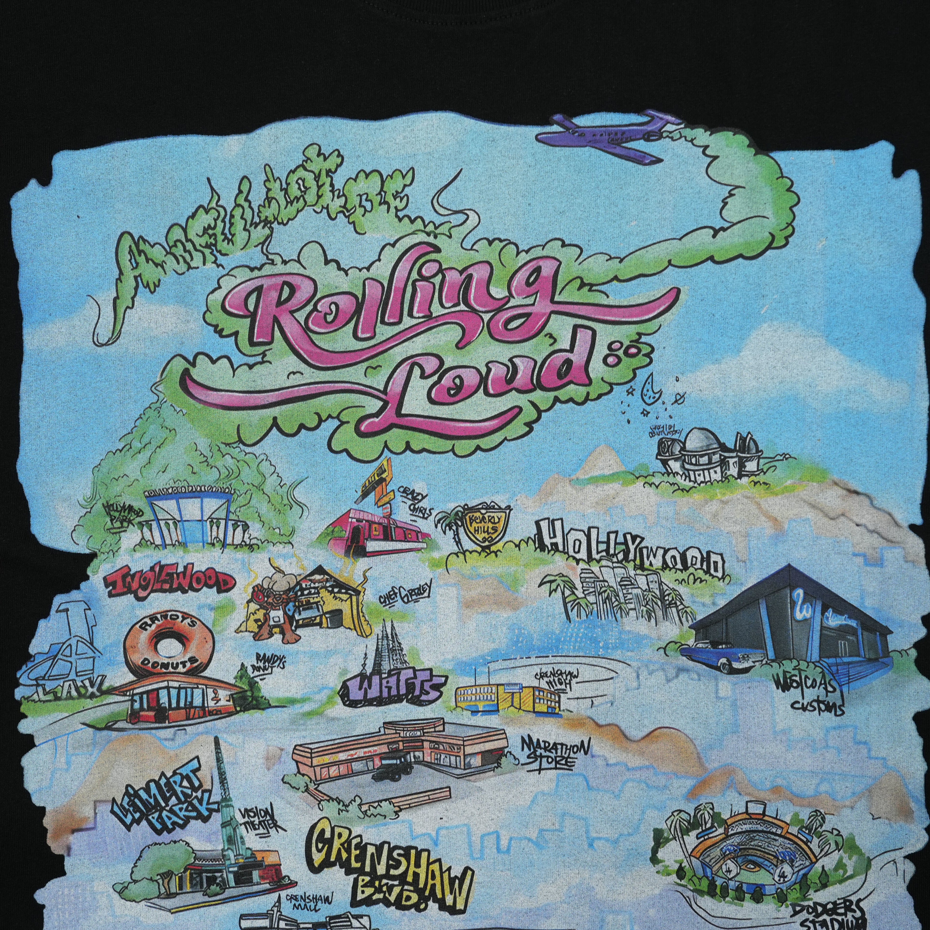 Camiseta Rolling Loud – Mapa Ilustrado de Los Ángeles