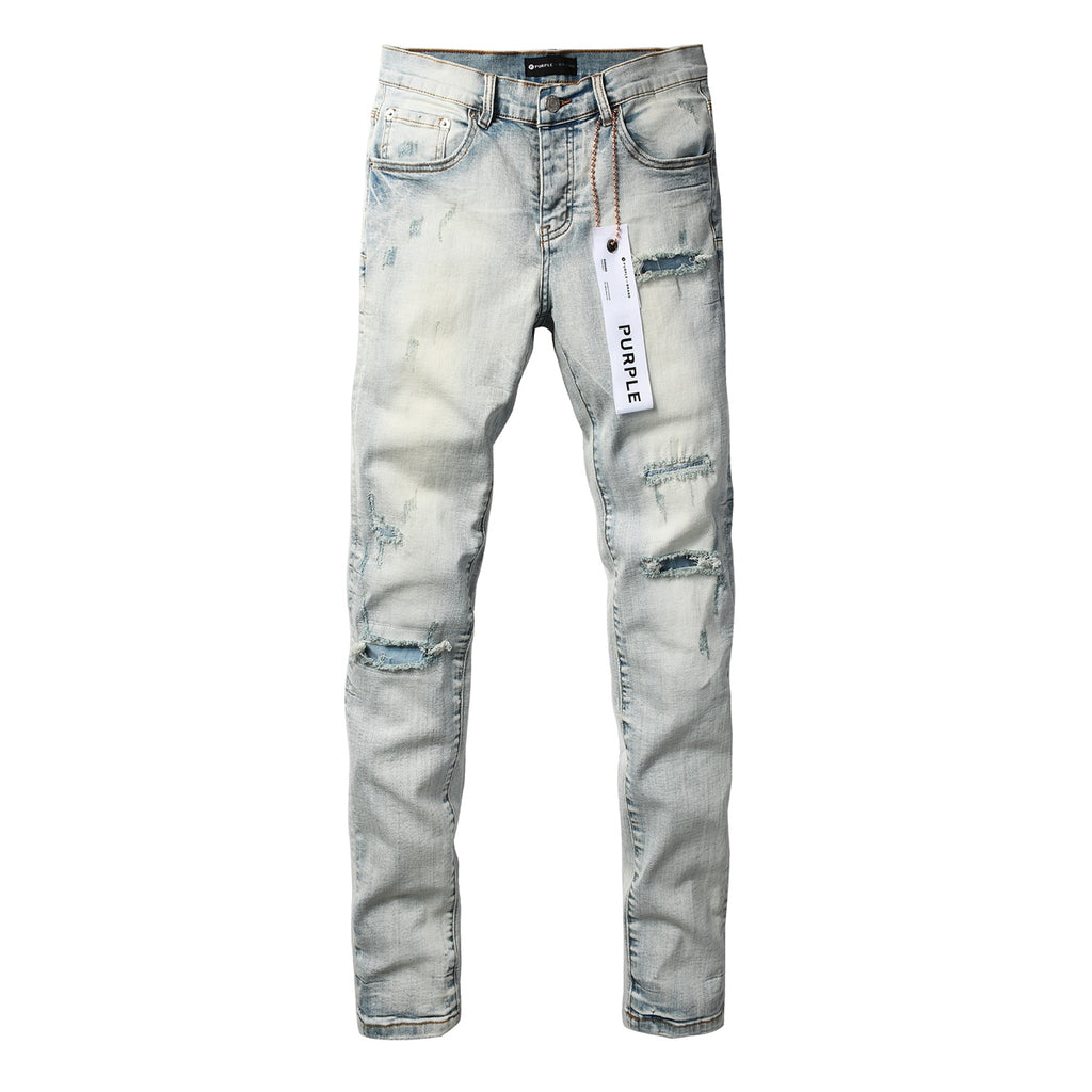 Jeans Purple Brand – Lavado Claro con Roturas