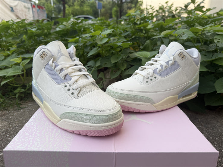 Air Jordan 3 Retro OG "Spring Is In The Air" (Colorway: Sail / Jade Aura / Pink)