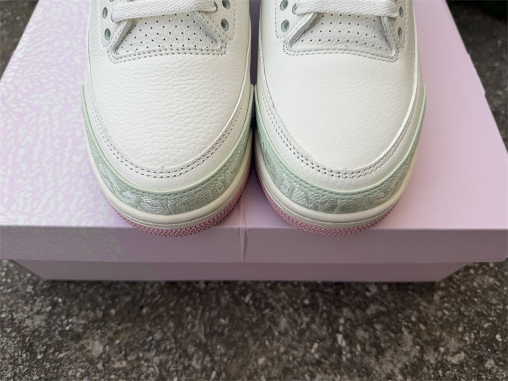 Air Jordan 3 Retro OG "Spring Is In The Air" (Colorway: Sail / Jade Aura / Pink)