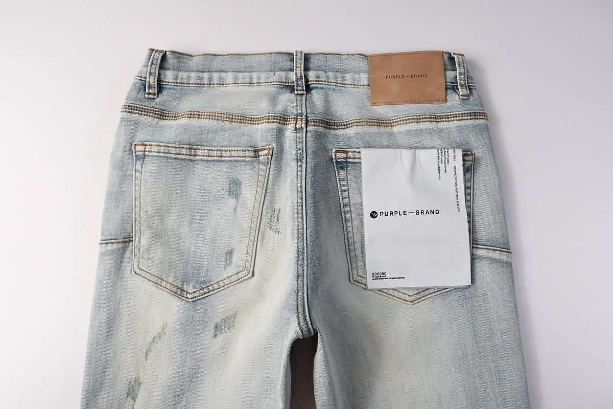 Jeans Purple Brand – Lavado Claro con Roturas