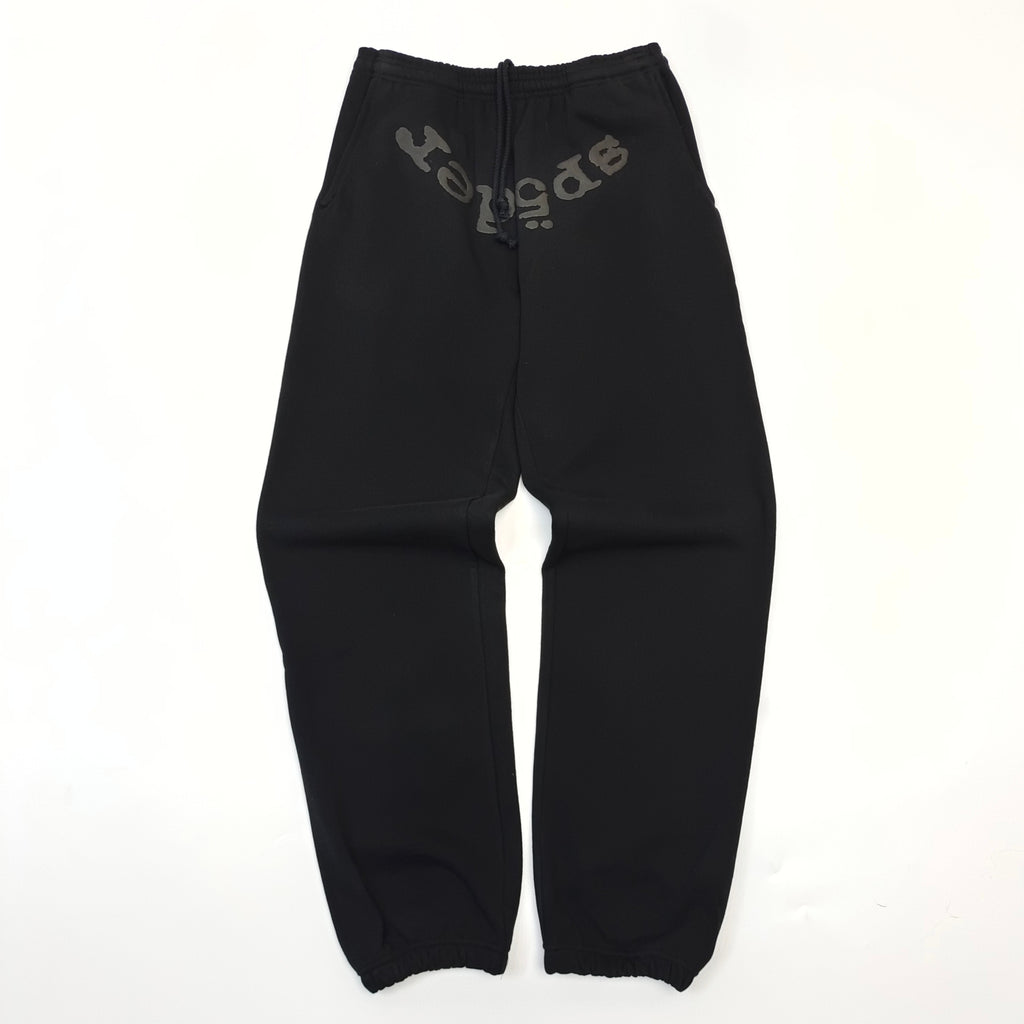 Pantalones Sp5der – Logo Curvo Gris