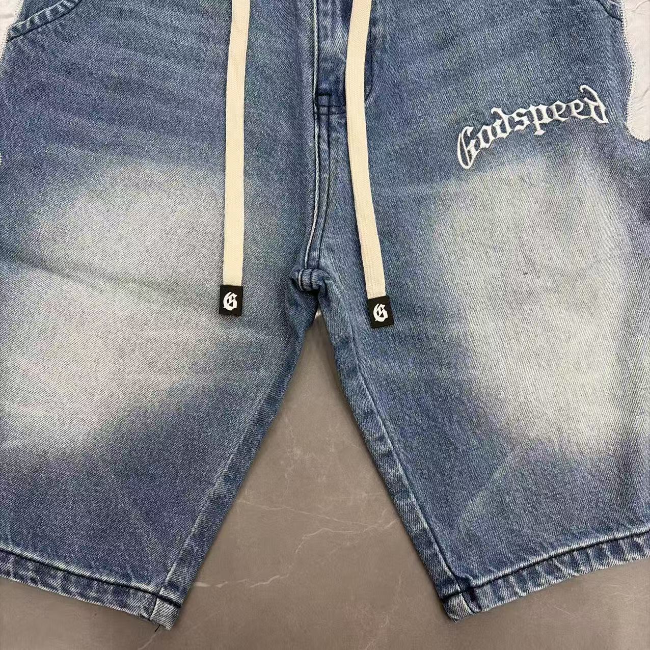 Shorts de Mezclilla Diseño Esquelético