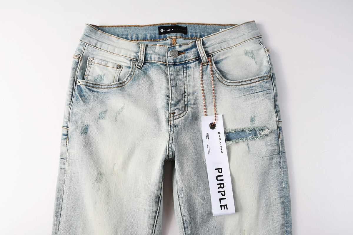 Jeans Purple Brand – Lavado Claro con Roturas