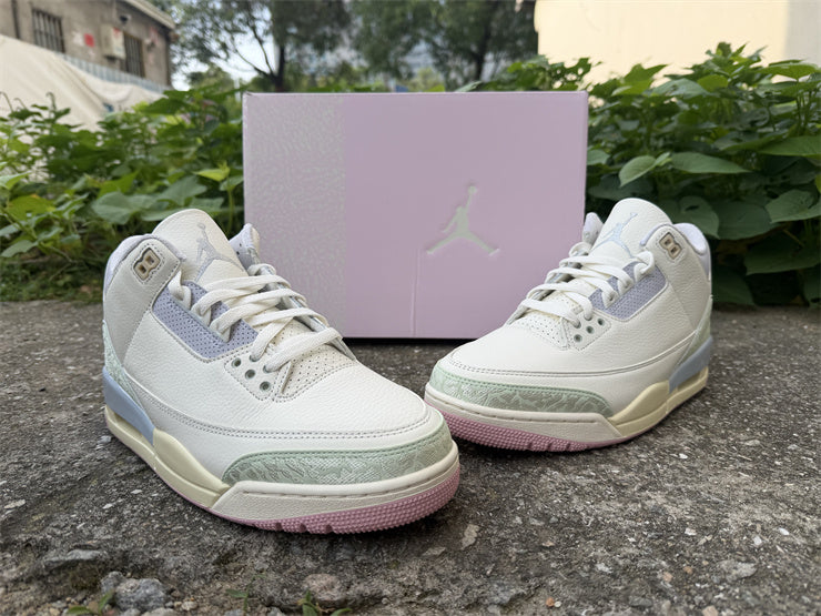 Air Jordan 3 Retro OG "Spring Is In The Air" (Colorway: Sail / Jade Aura / Pink)