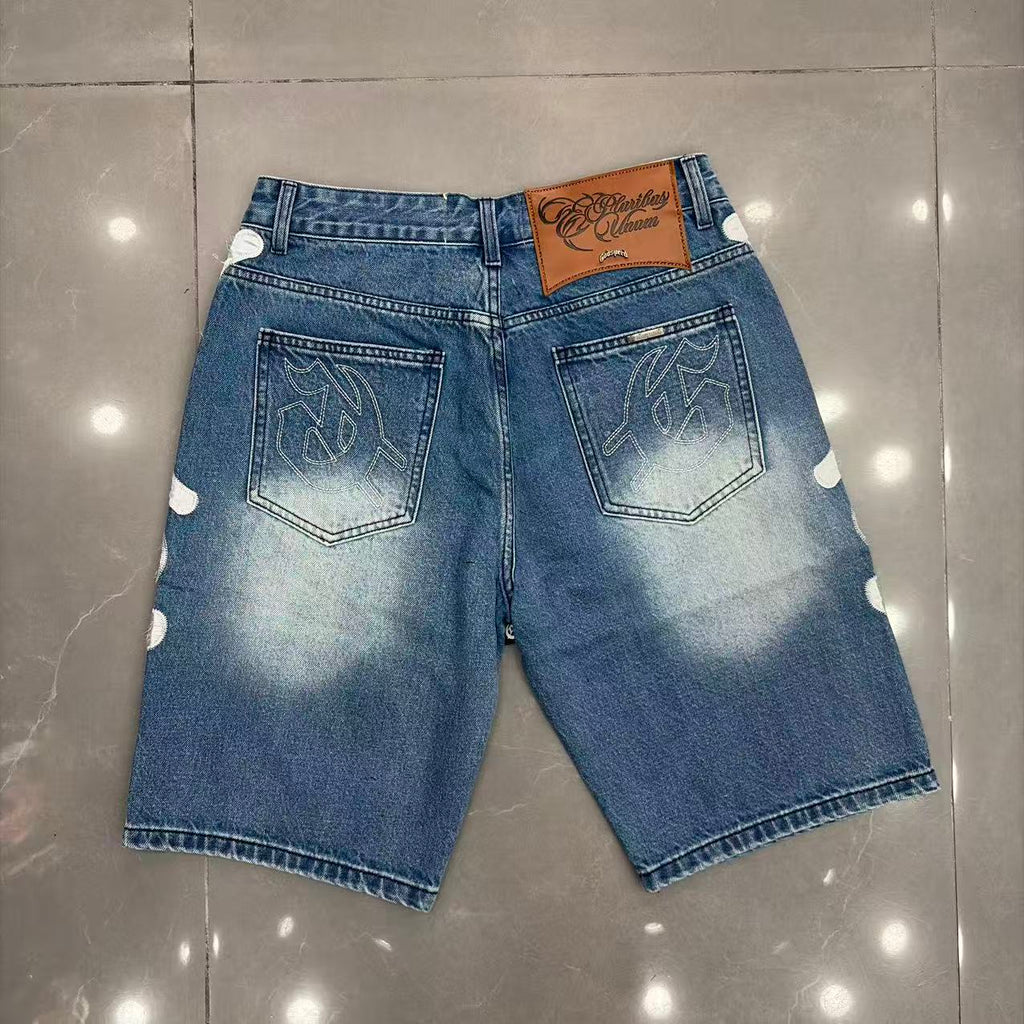 Shorts de Mezclilla Diseño Esquelético