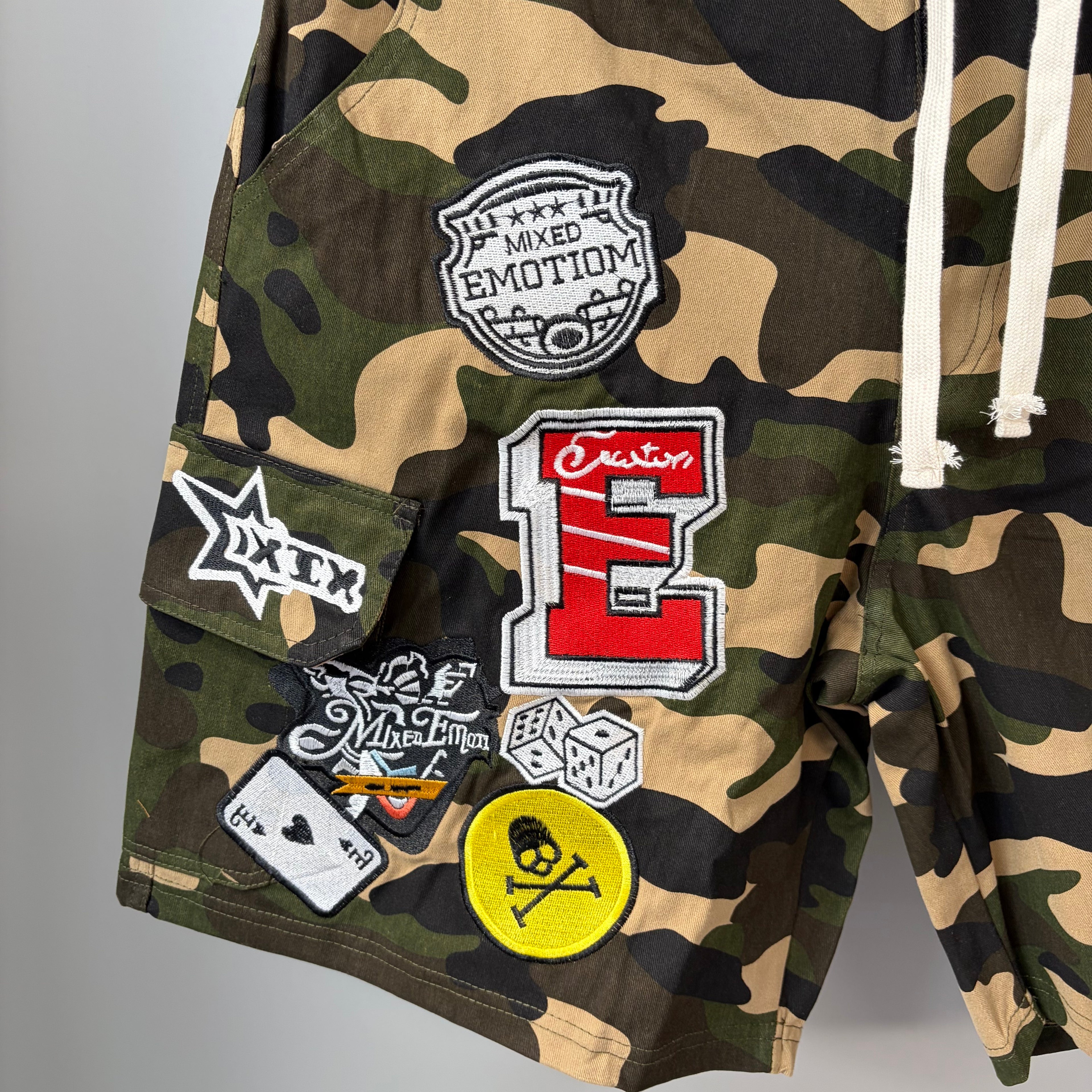 Emotional World Patchwork Camo Cargo Shorts