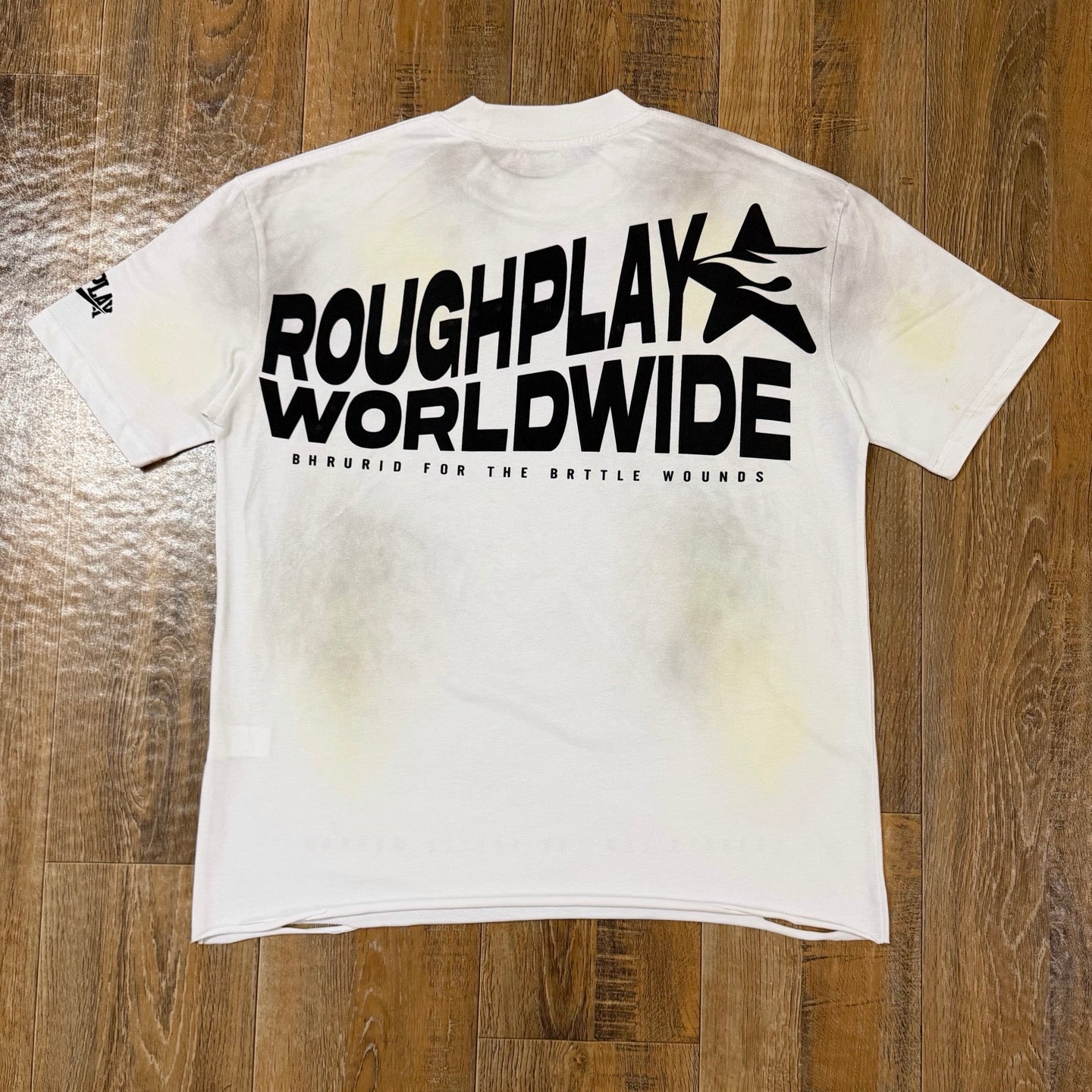 RoughPlay "Battle Wounds" Flamingo Skeleton Cut-Off Tee
