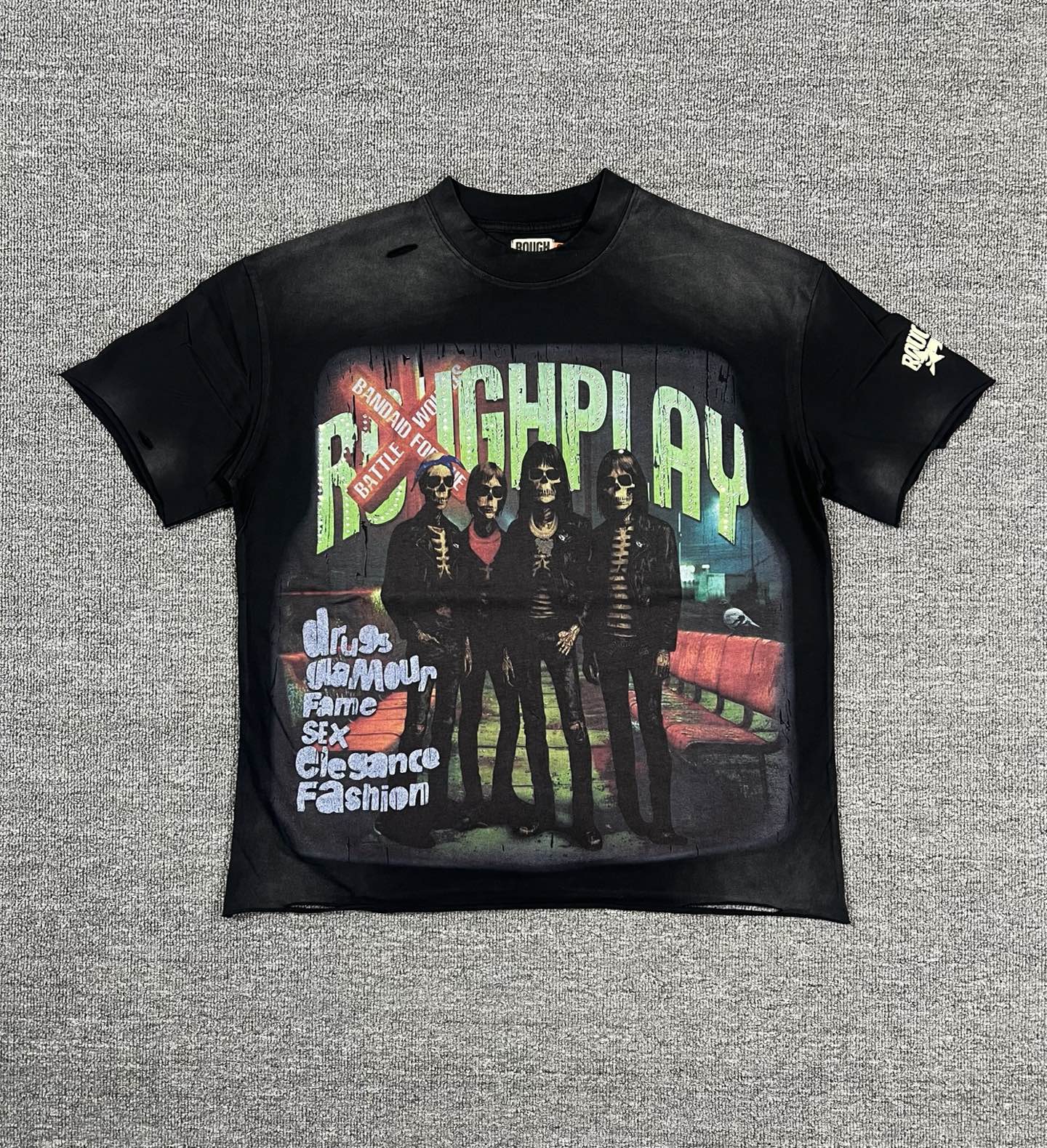 Camiseta Oversize Vintage Rock Washed