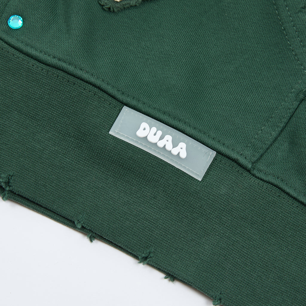 Sudaderas con capucha y cierre completo "DUAA 33" con detalles de tachuelas
