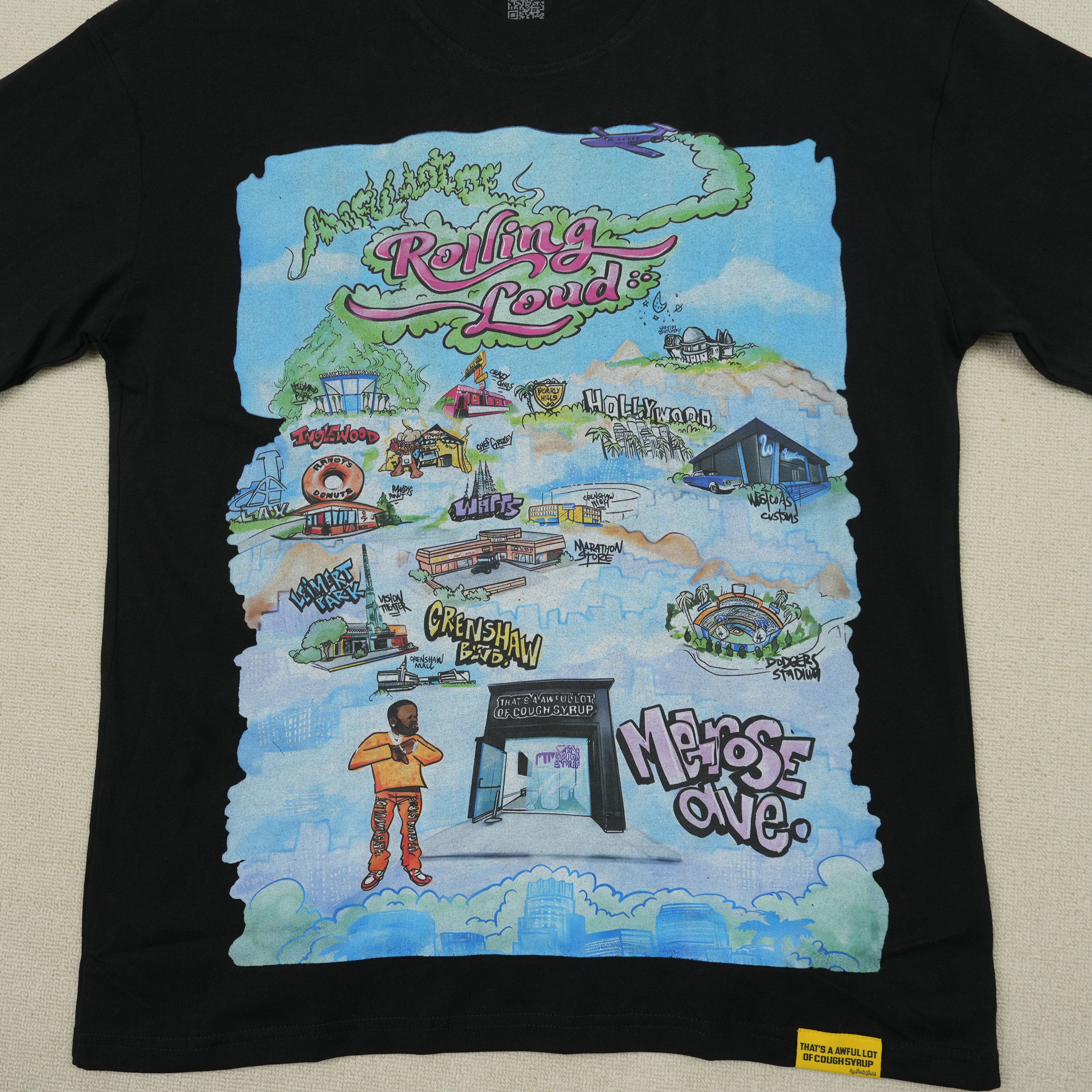 Camiseta Rolling Loud – Mapa Ilustrado de Los Ángeles