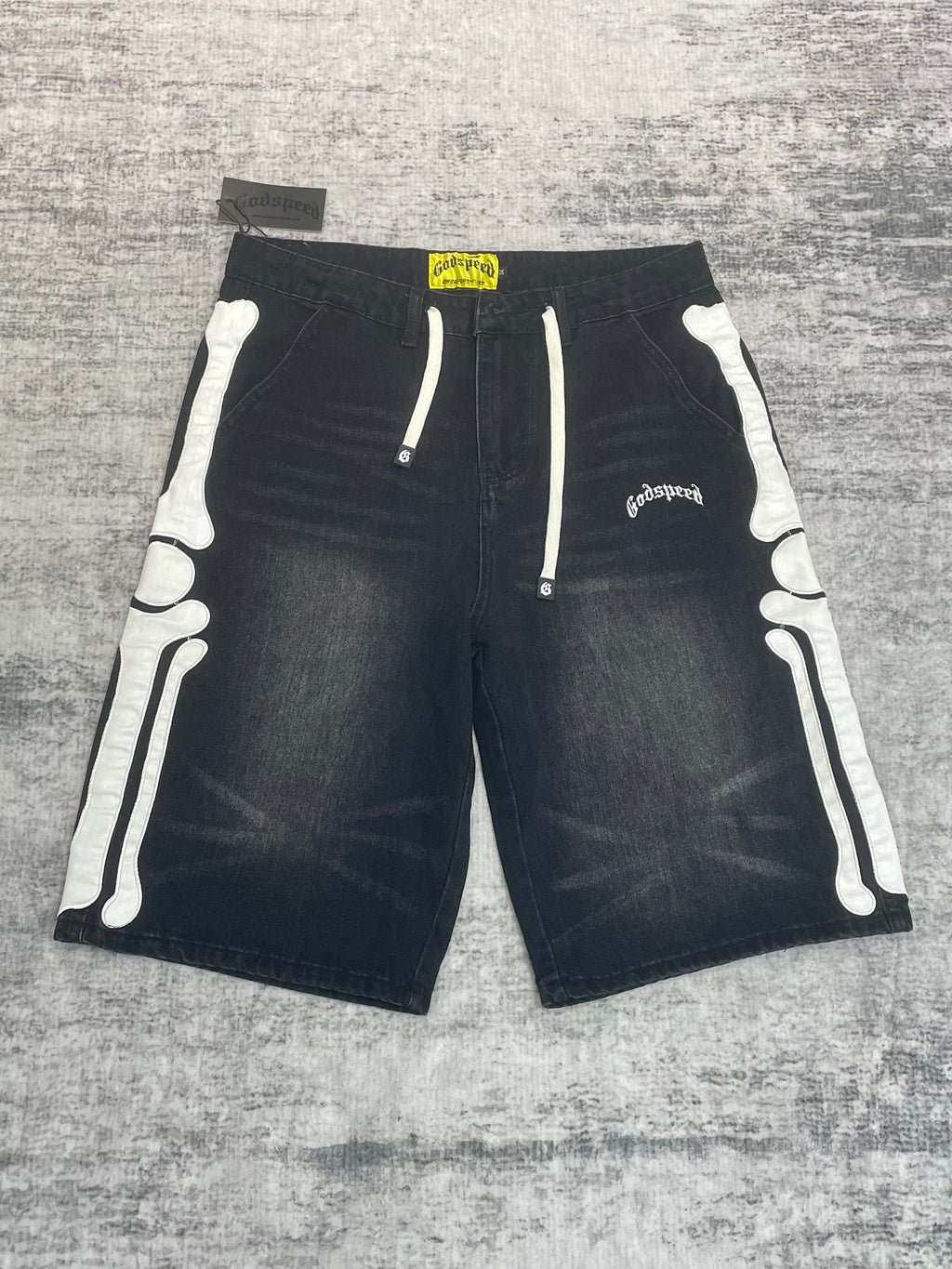 Shorts de Mezclilla Diseño Esquelético