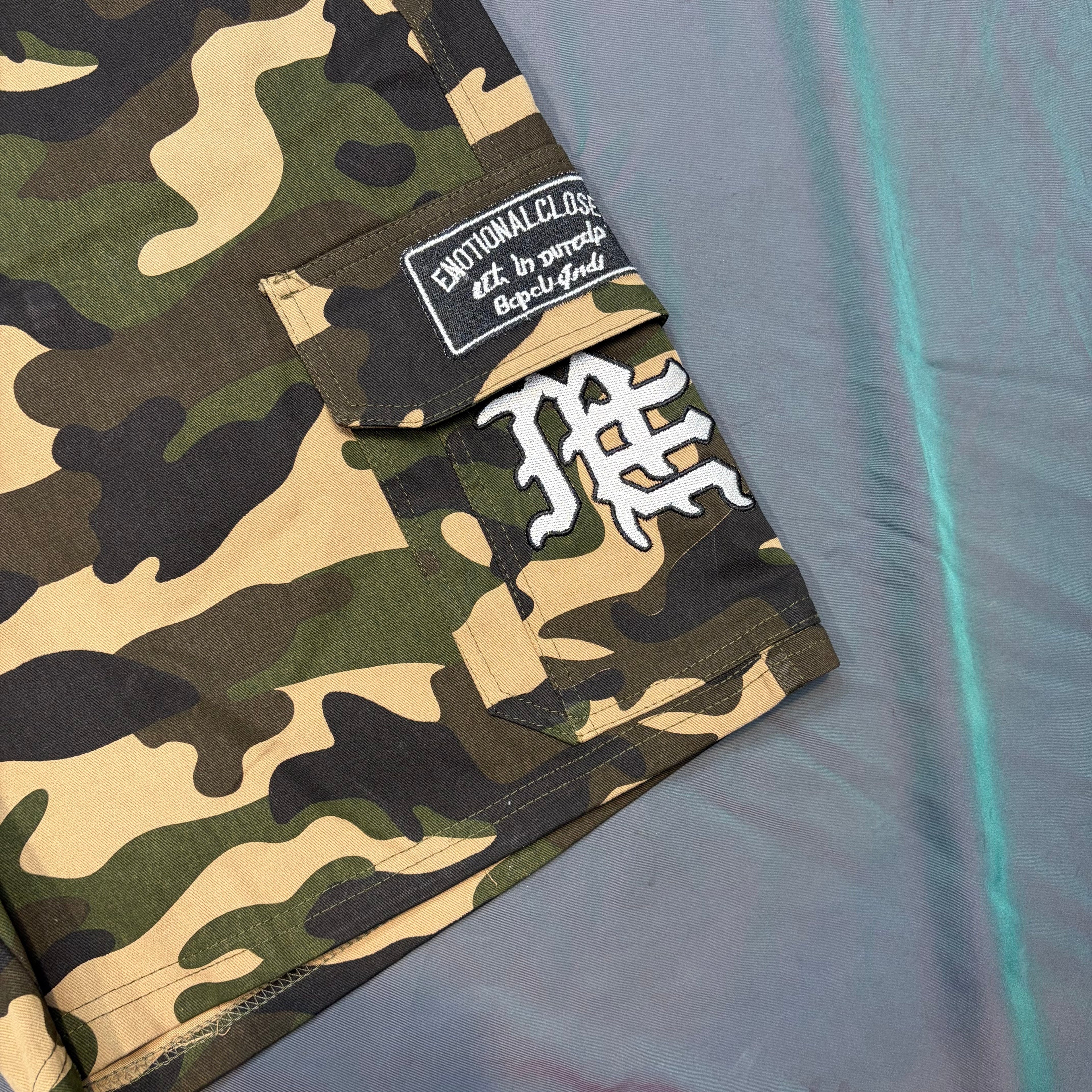 Emotional World Patchwork Camo Cargo Shorts