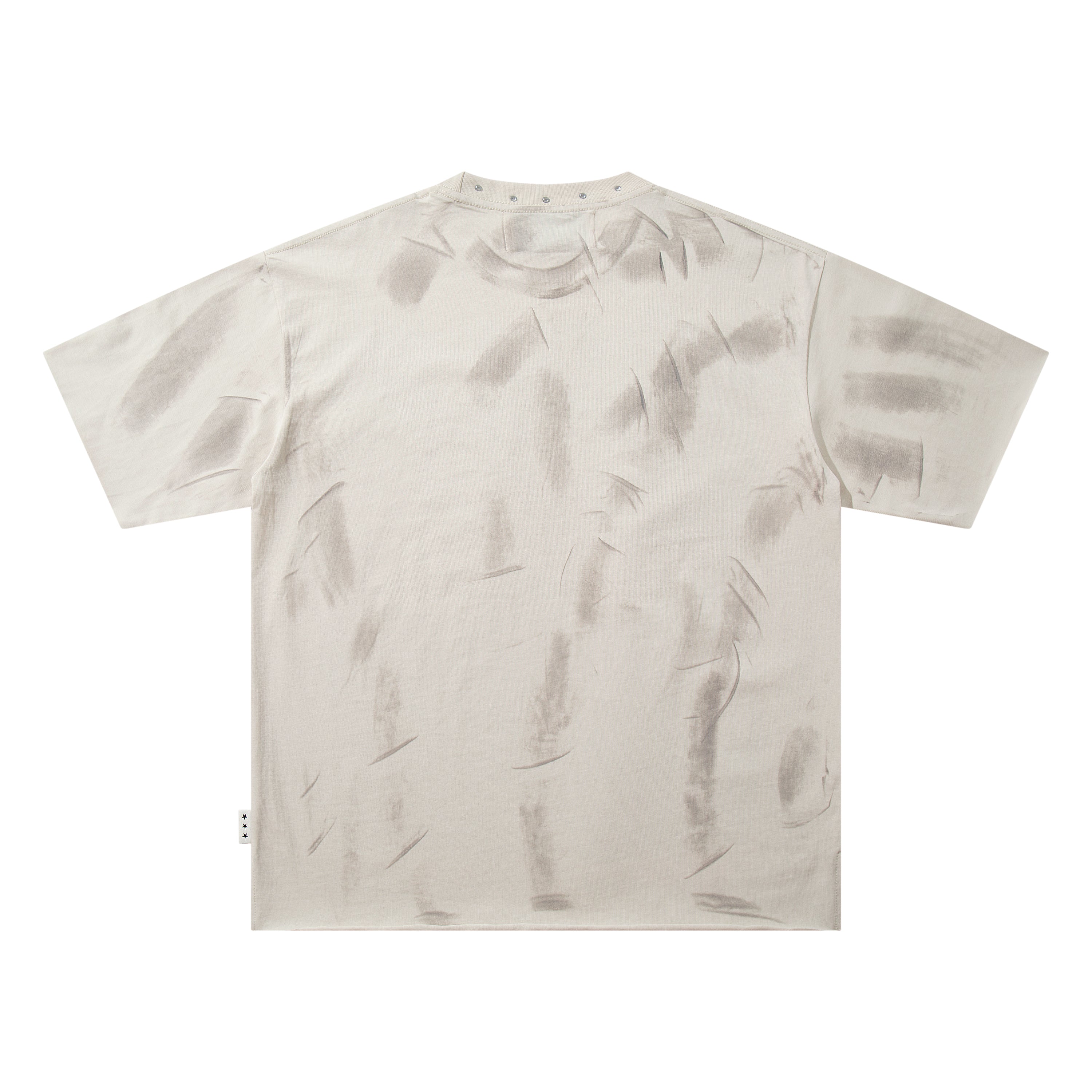 Camiseta Corta Urbana BKYS "Disaster" - Off-White / Gris Claro