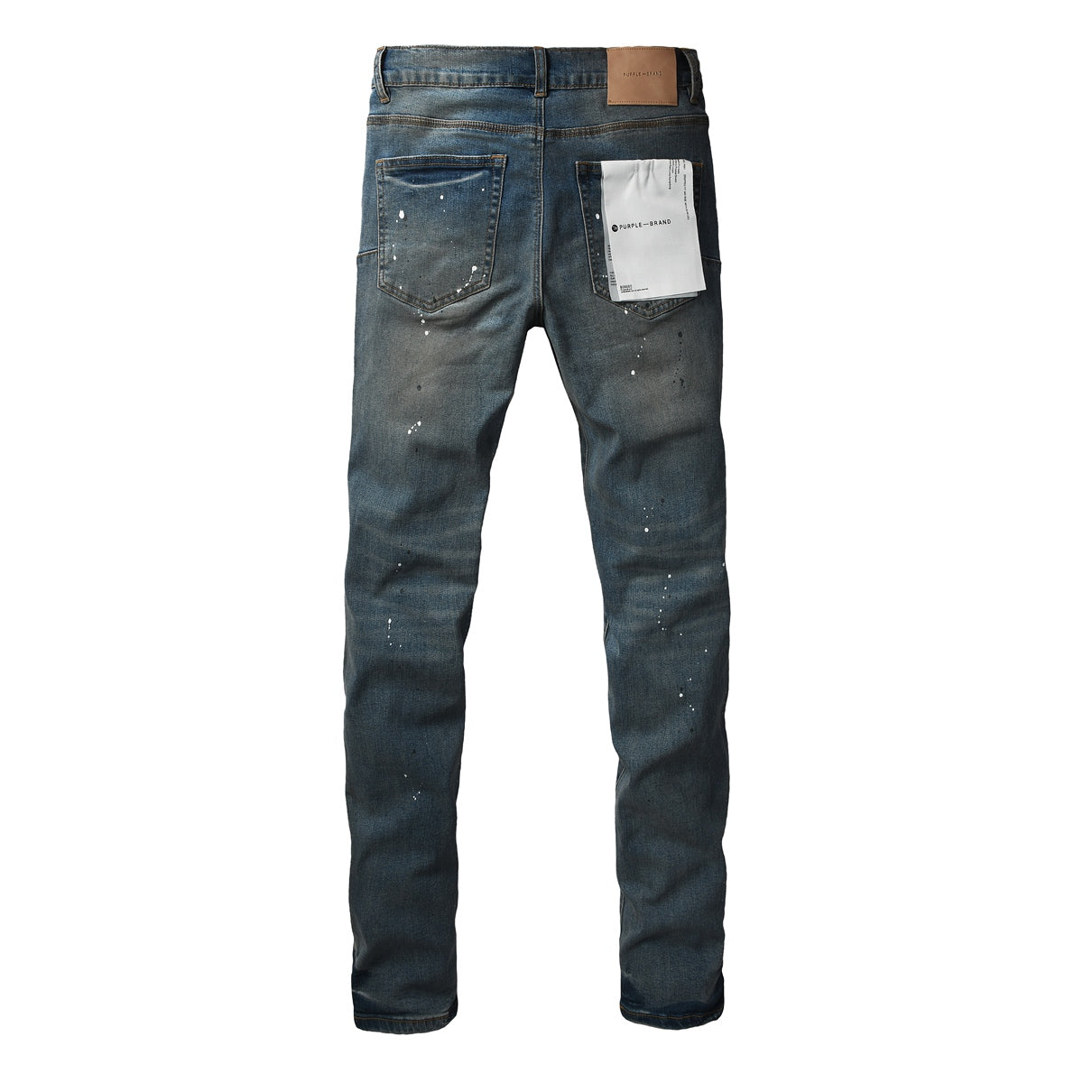 Jeans Purple Brand – Lavado Azul con Salpicaduras y Roturas