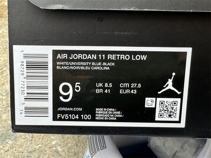 Jordan 11 Retro Low "University Blue"