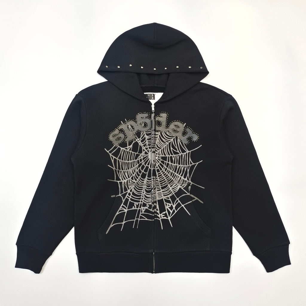 Sudadera Sp5der – Logo y Telaraña con Pedrería